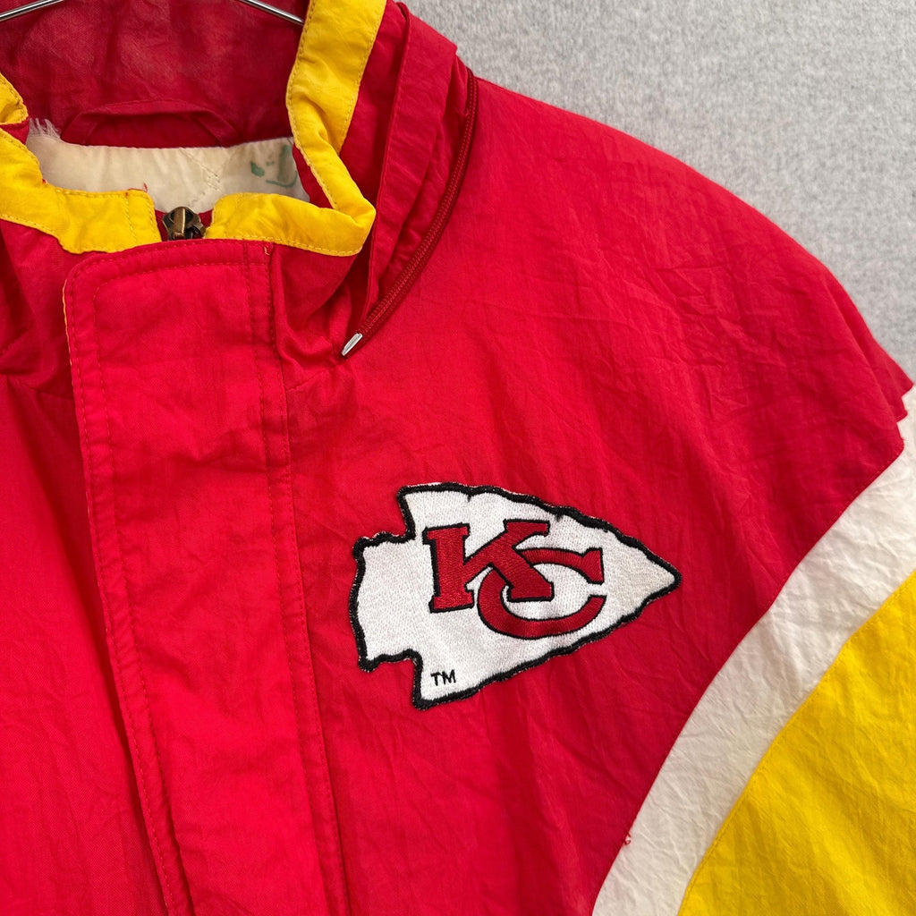 Vintage 90s Kansas City Chiefs NFL Football Puffer Jacket - L