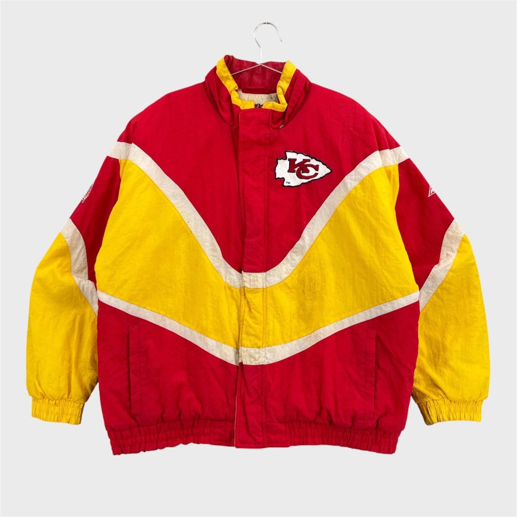 Vintage 90s Kansas City Chiefs NFL Football Puffer Jacket - L