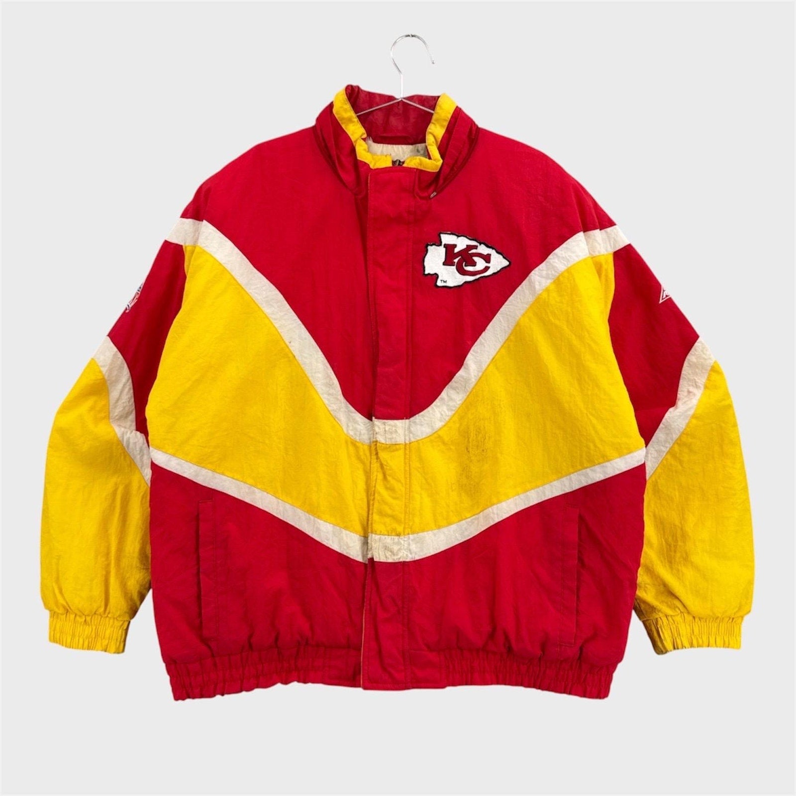 Vintage 90s Kansas City Chiefs NFL Football Puffer Jacket - L