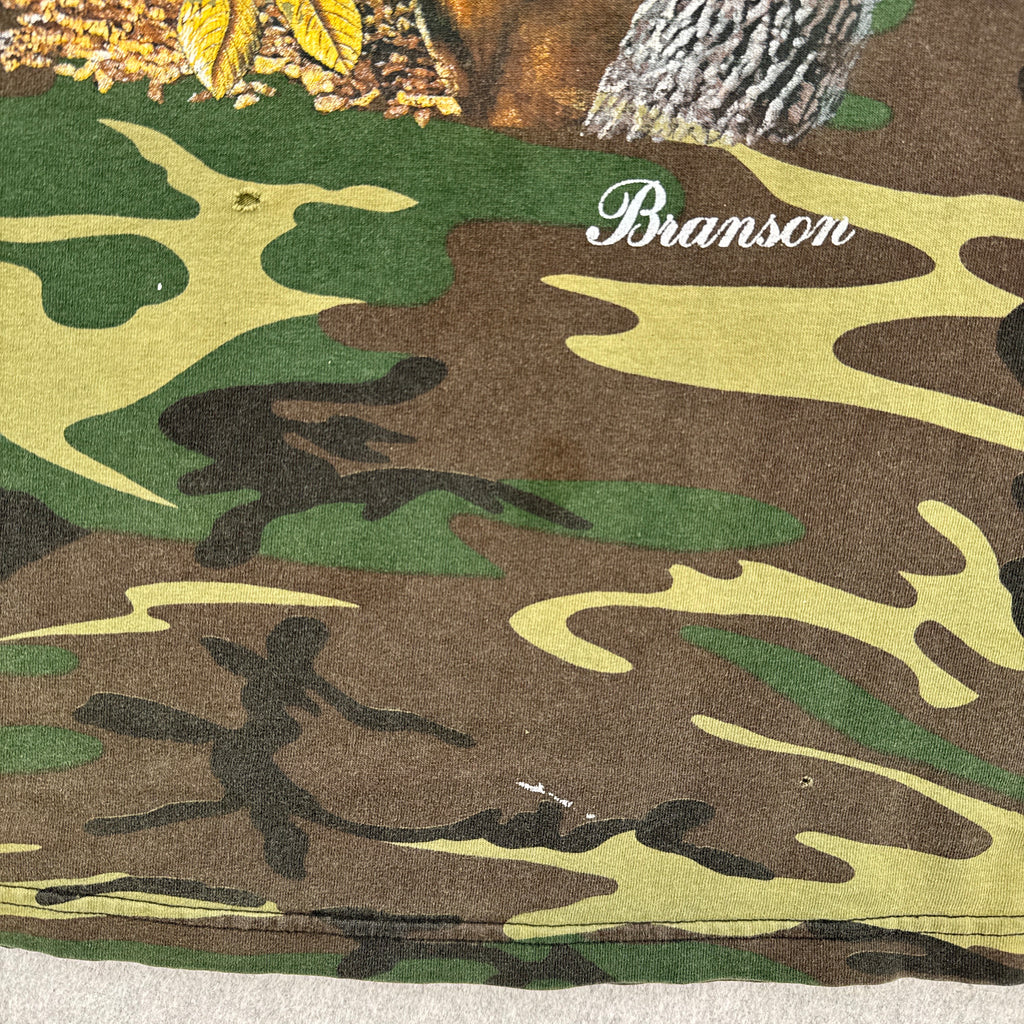 Vintage 90s Deer Camo Branson Graphic Tee 