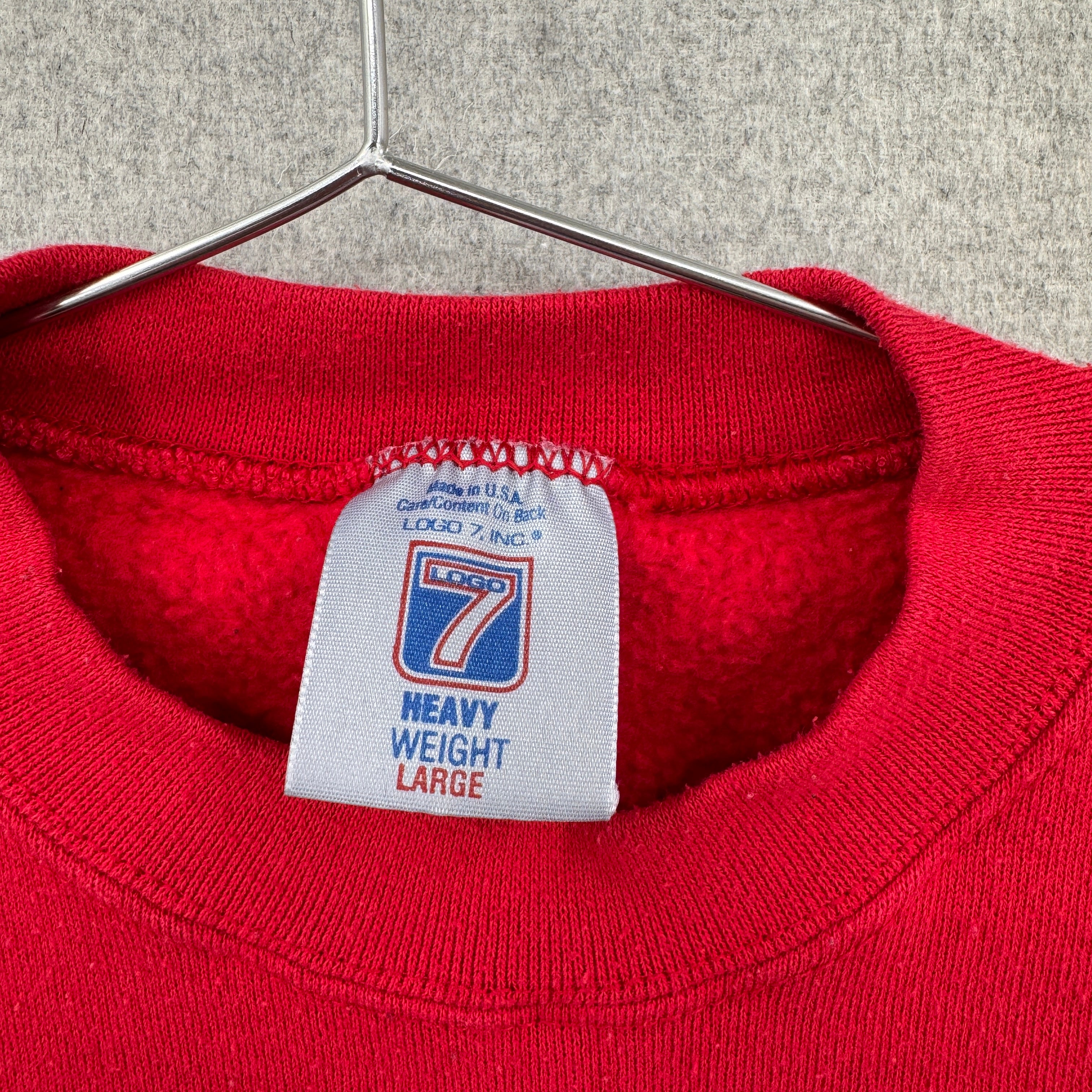 Tag that read Heavy Weight Large Made in USA by Logo 7 Inc