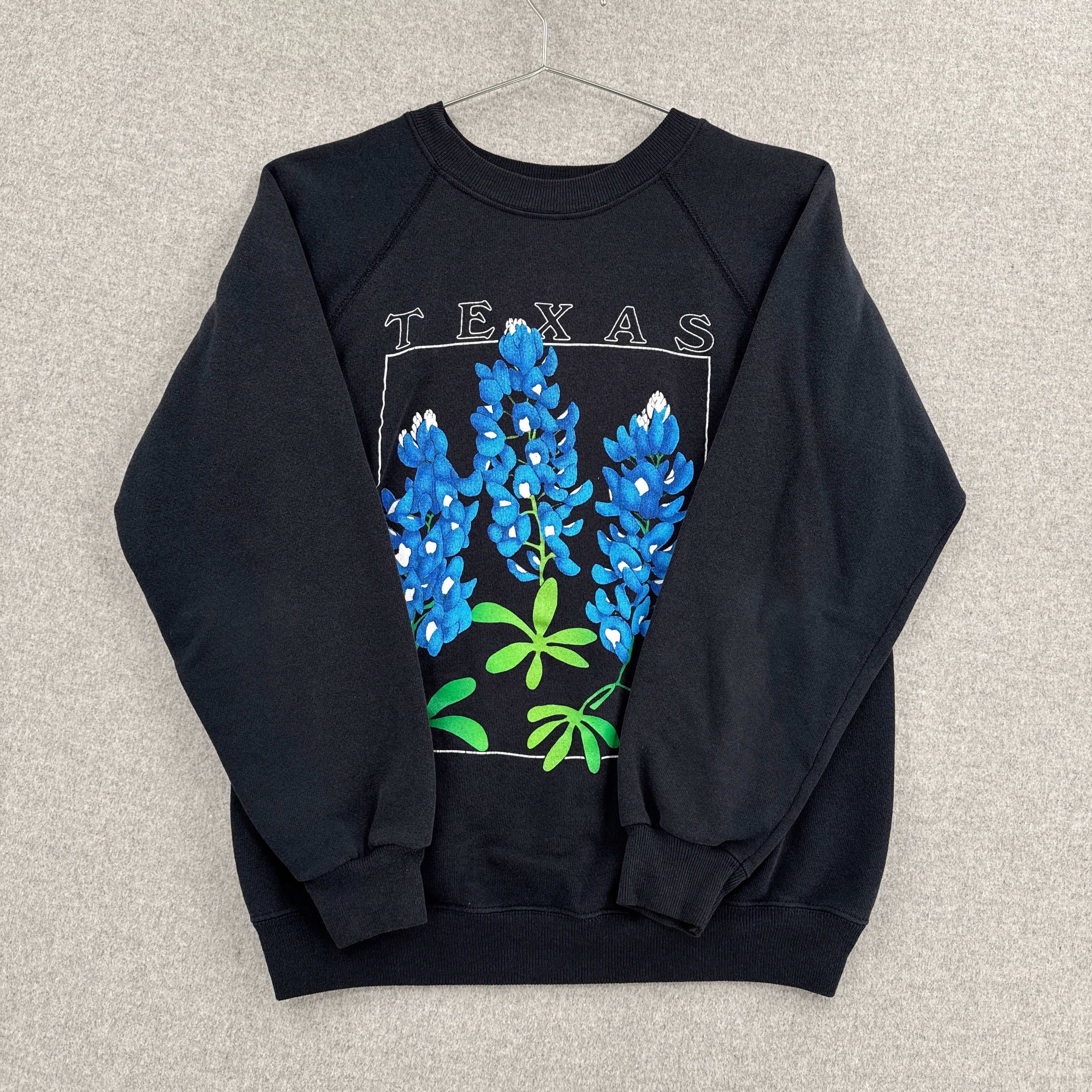 Vintage 1988 Texas Bluebonnet Flower Crewneck Sweatshirt