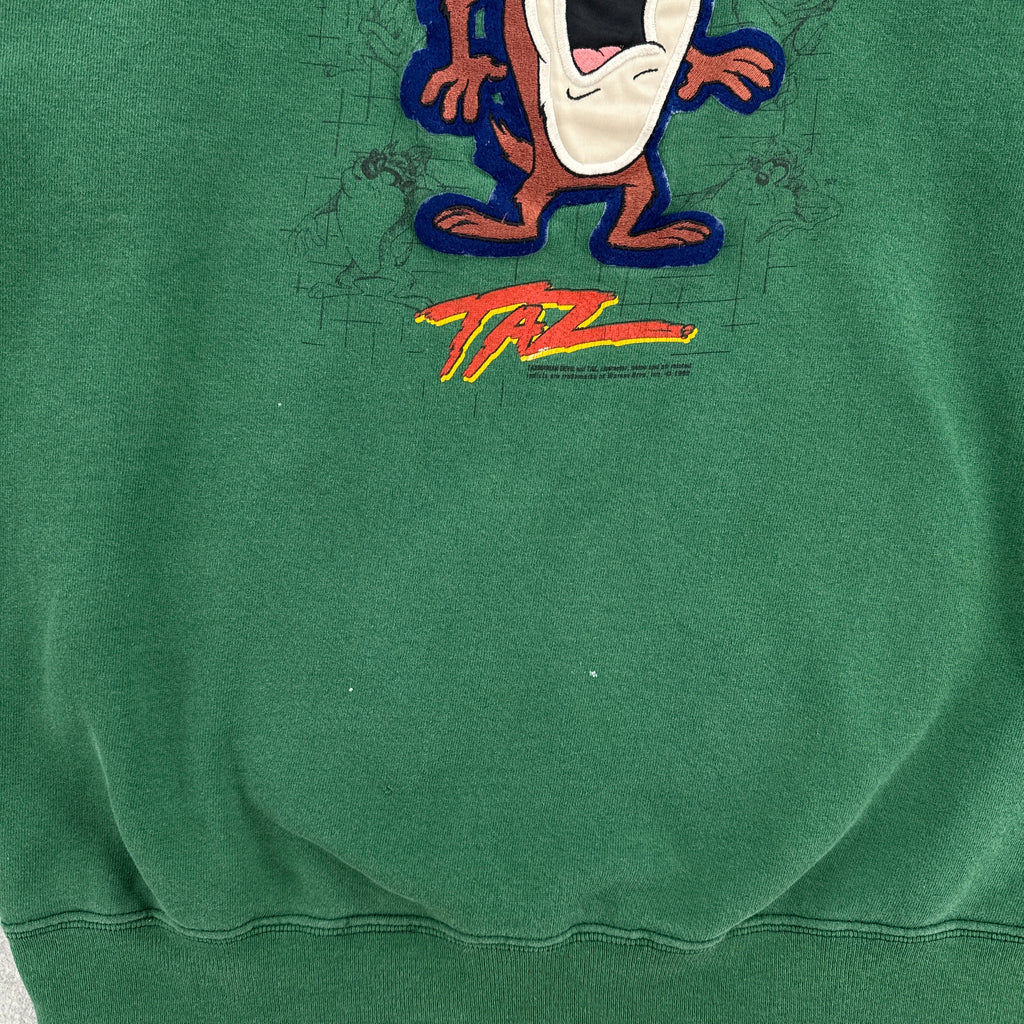 Vintage 1998 Taz Tasmanian Devil Cartoon Crewneck Sweatshirt
