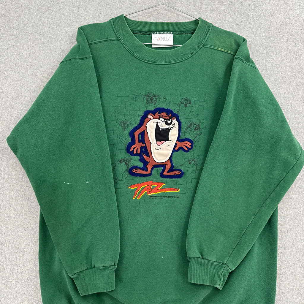 Vintage 1998 Taz Tasmanian Devil Cartoon Crewneck Sweatshirt