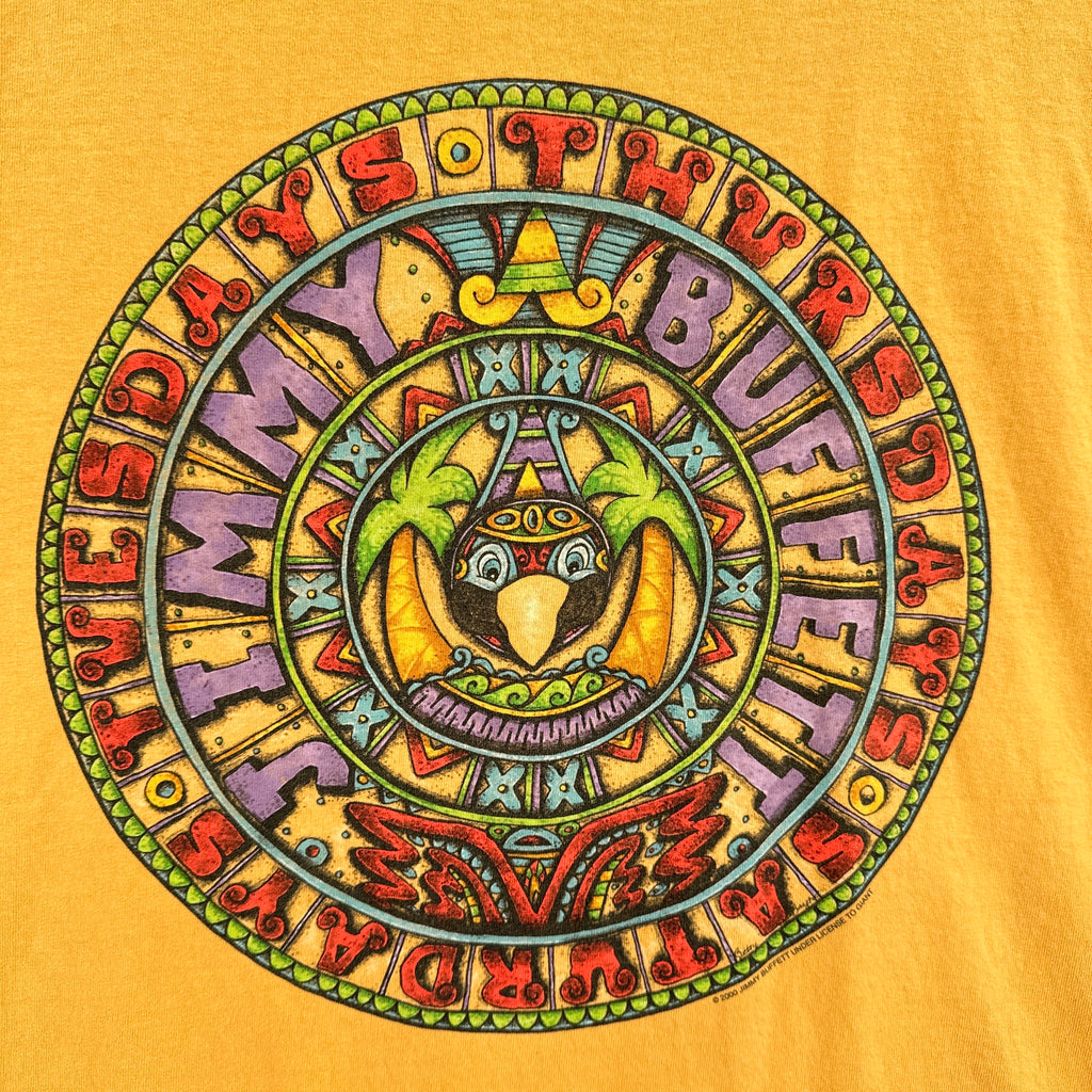 Vintage 2000 Jimmy Buffett Live Tuesdays Thursdays Saturdays Tour Graphic Tee
