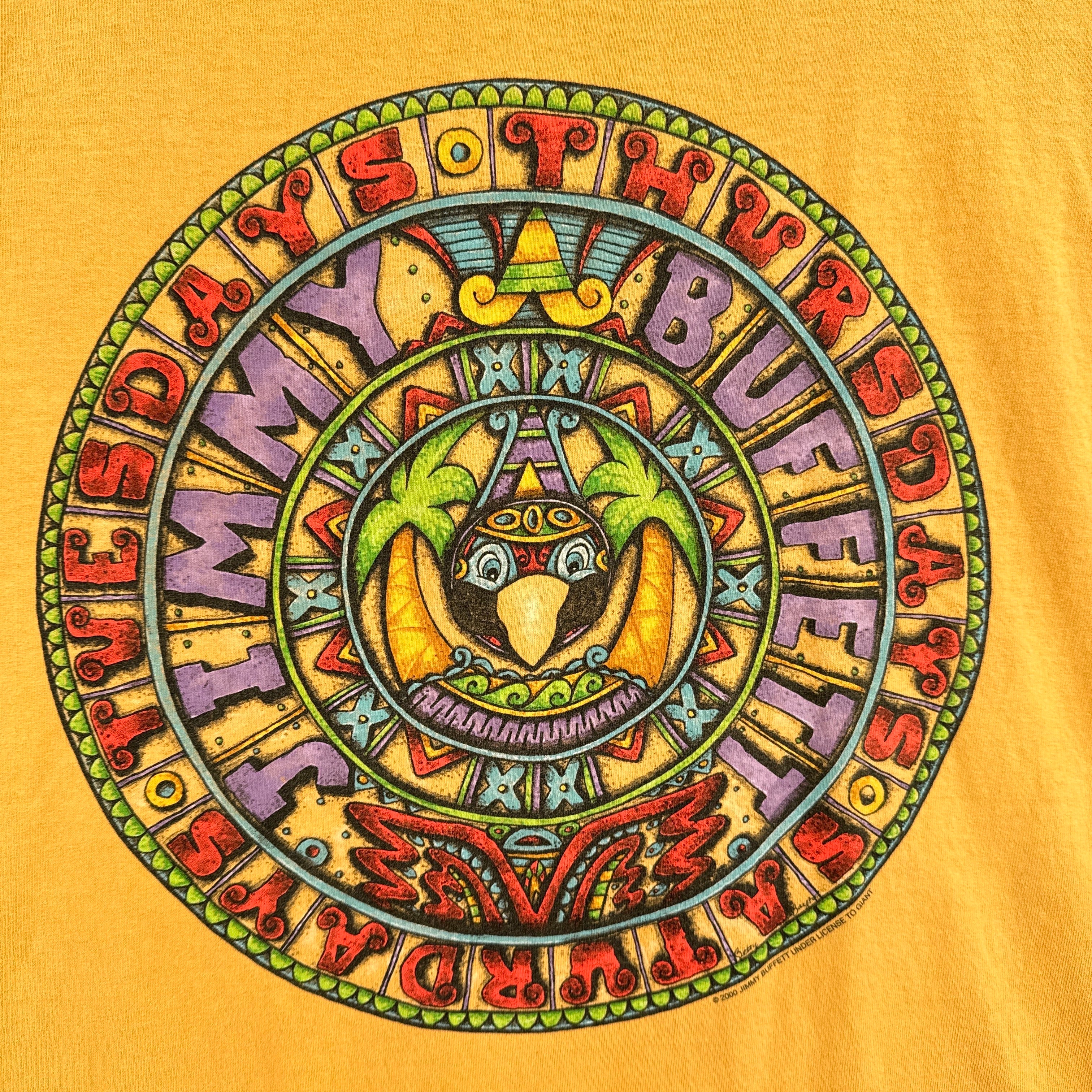 Vintage 2000 Jimmy Buffett Live Tuesdays Thursdays Saturdays Tour Graphic Tee