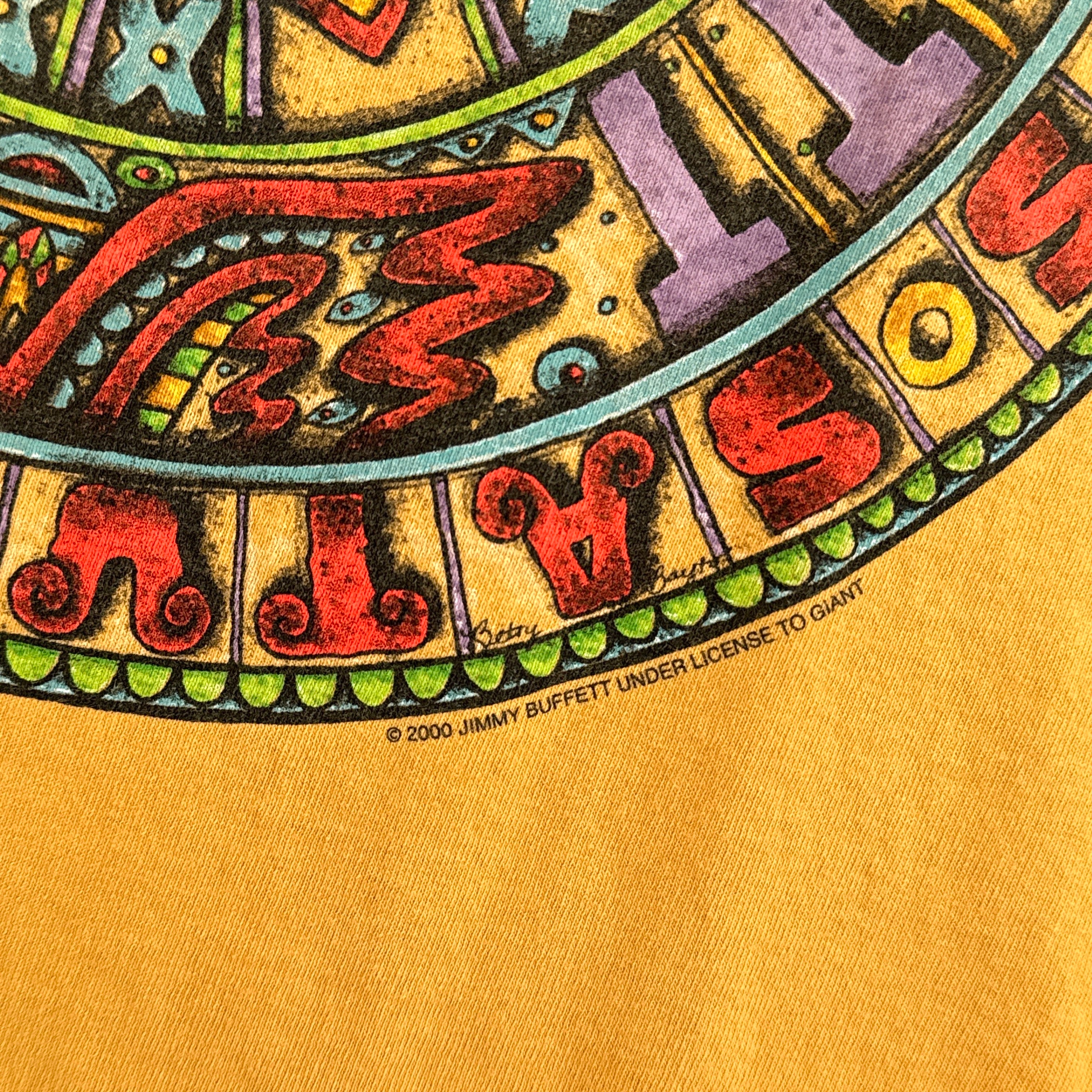 Vintage 2000 Jimmy Buffett Live Tuesdays Thursdays Saturdays Tour Graphic Tee