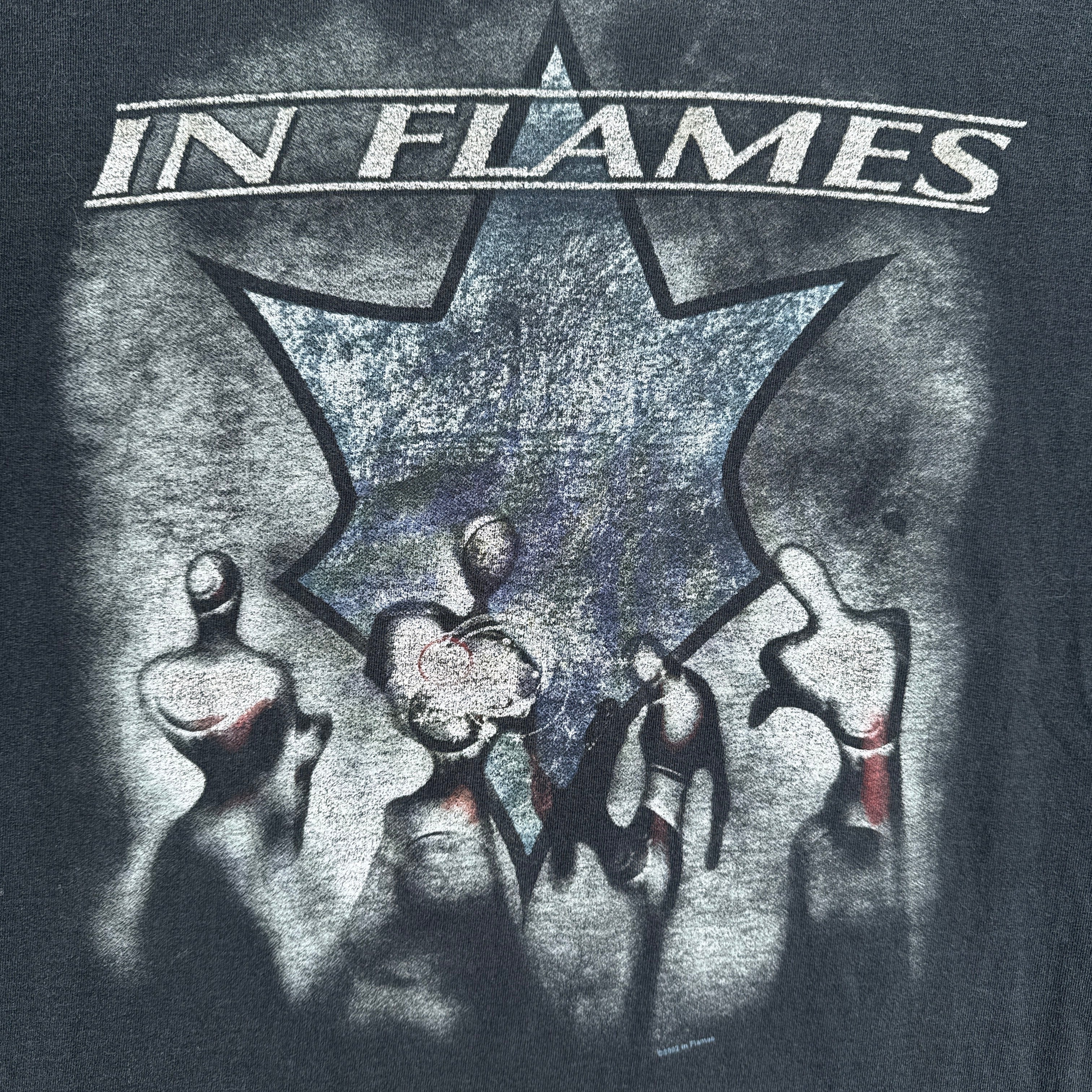 Vintage 2002 In Flames Rerout to Remain Metal Album Graphic Tee
