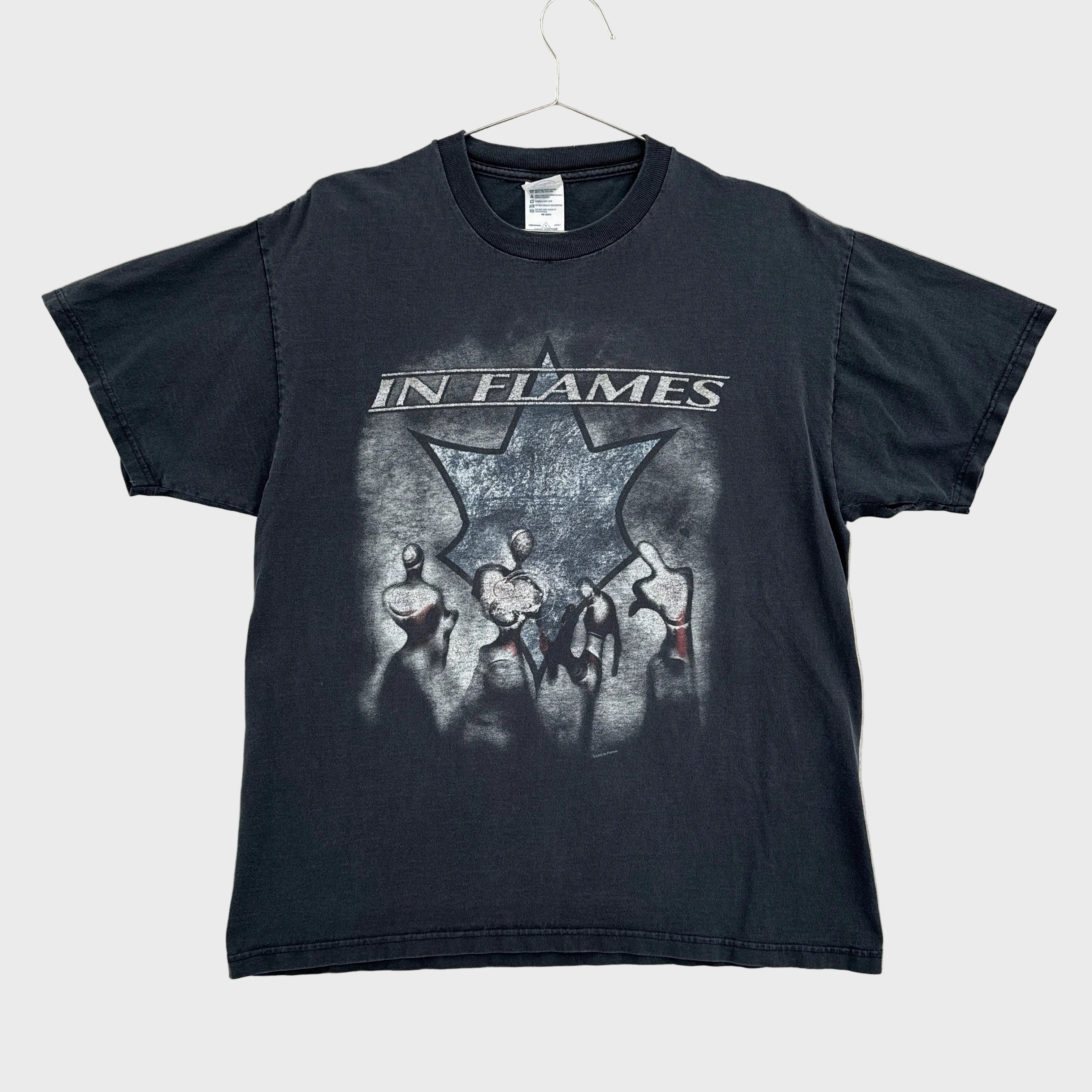 Vintage 2002 In Flames Rerout to Remain Metal Album Graphic Tee