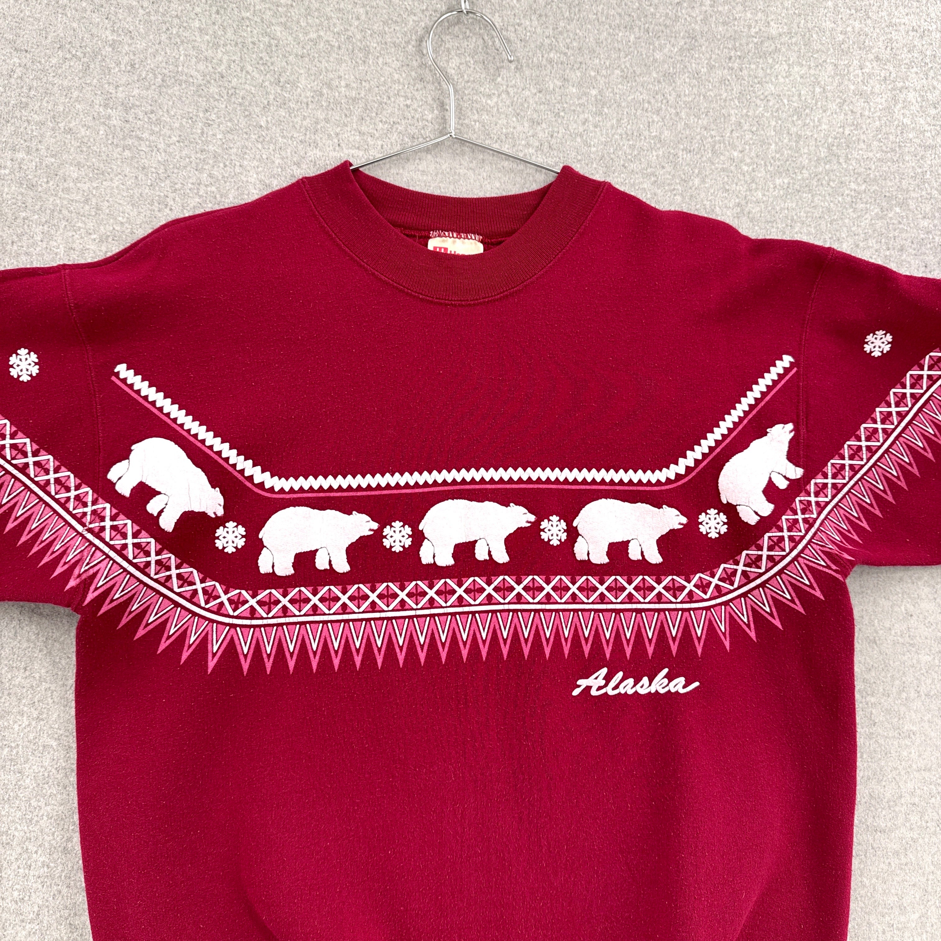 Vintage 90s Alaska Polar Bear Graphic Crewneck Sweatshirt