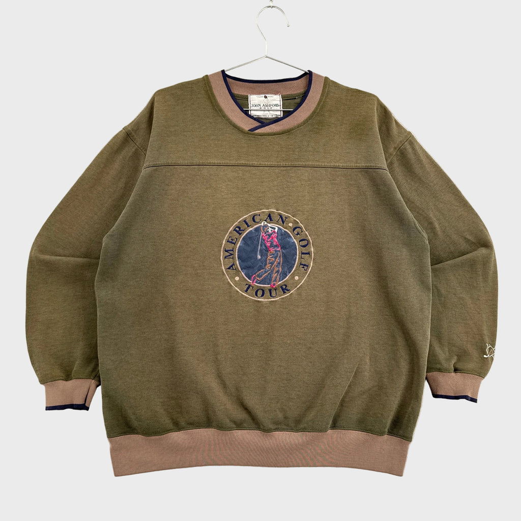 Vintage 90s American Golf Tour Embroidered Crewneck Sweatshirt