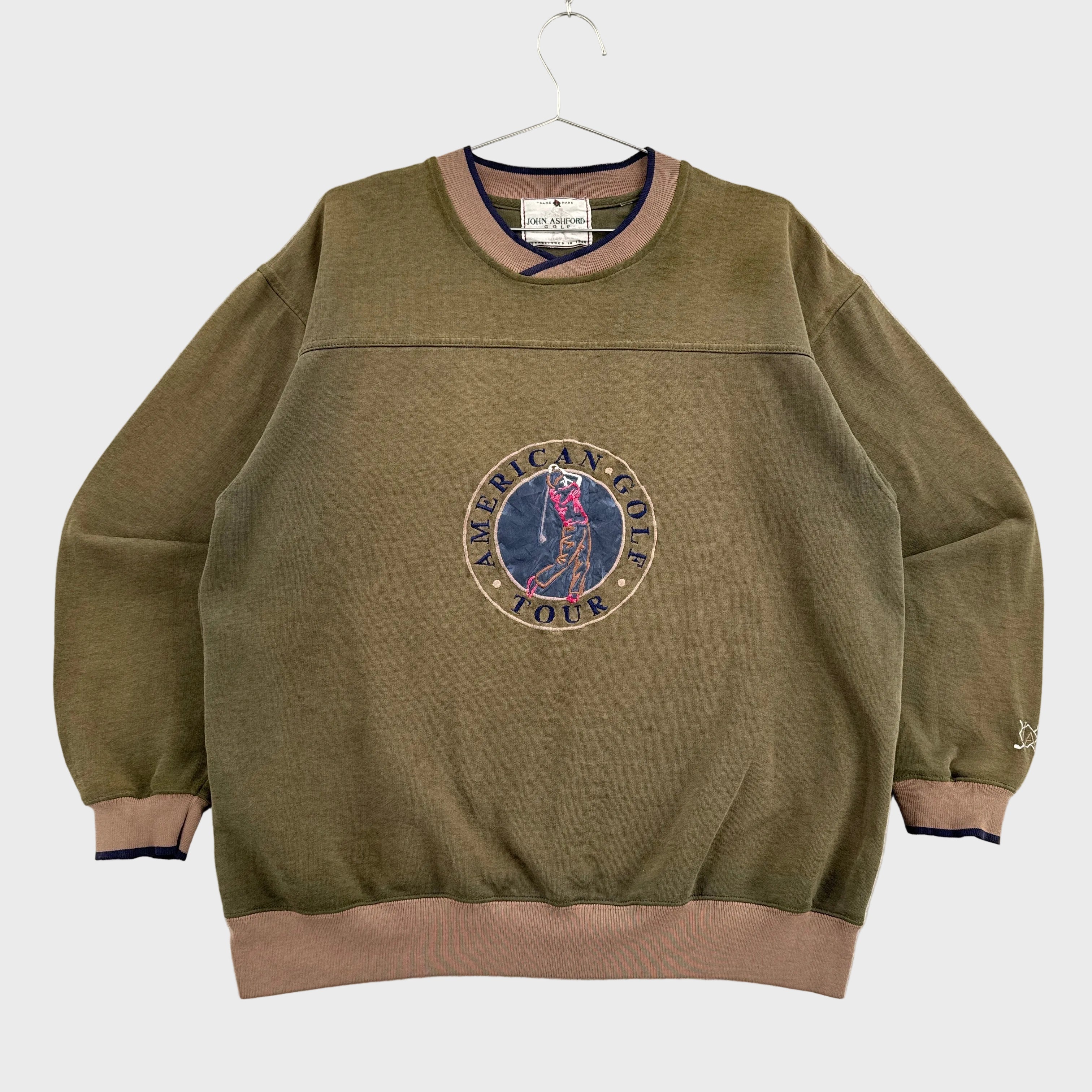 Vintage 90s American Golf Tour Embroidered Crewneck Sweatshirt