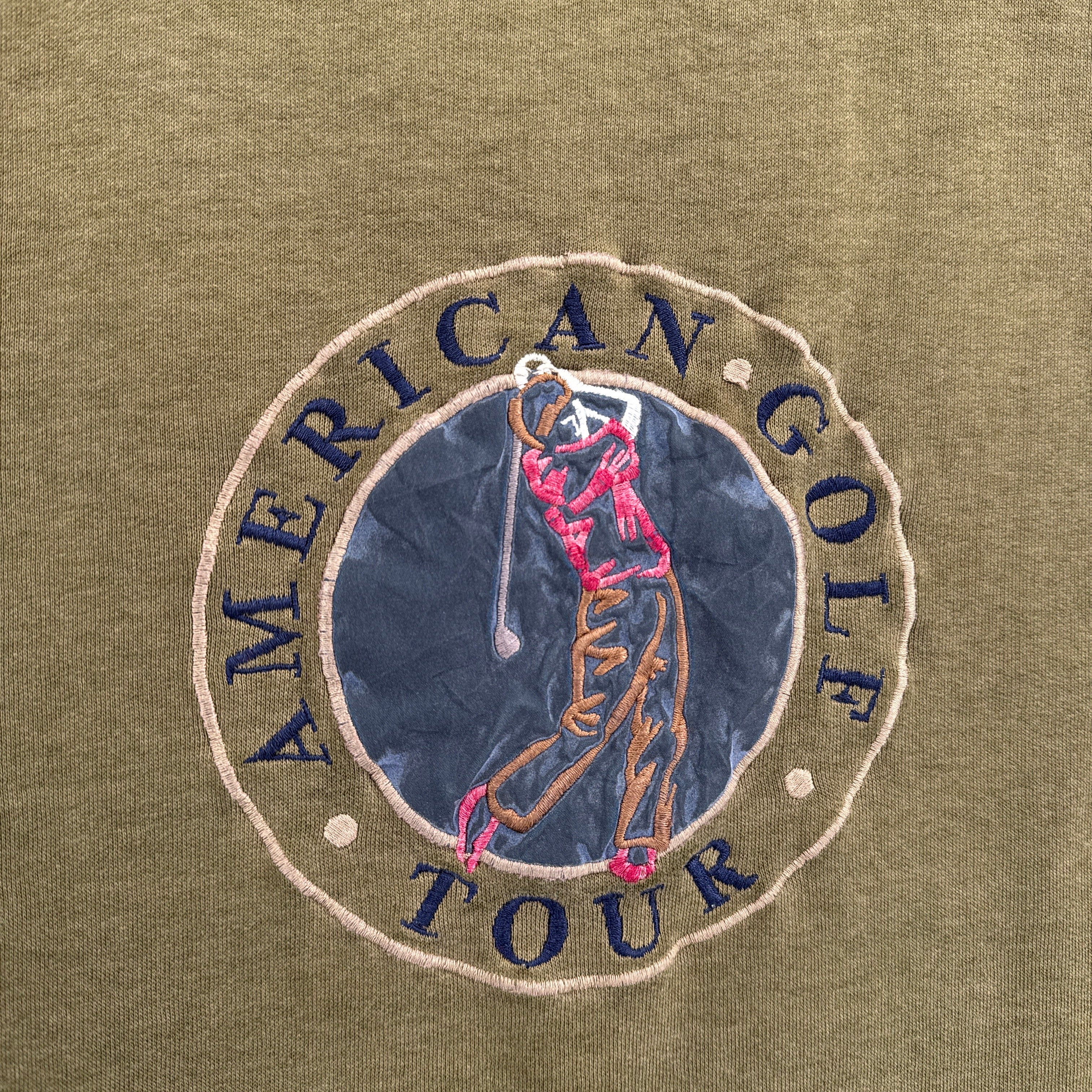 Vintage 90s American Golf Tour Embroidered Crewneck Sweatshirt