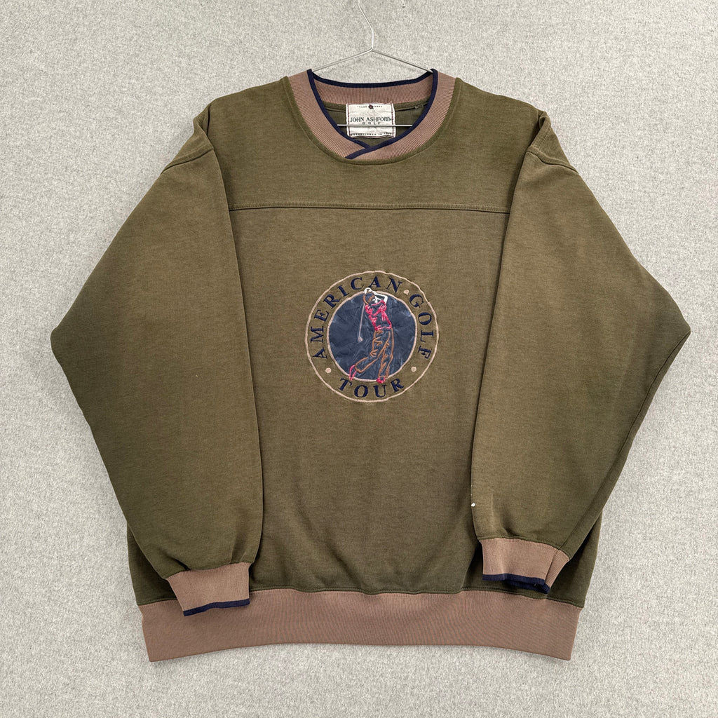 Vintage 90s American Golf Tour Embroidered Crewneck Sweatshirt