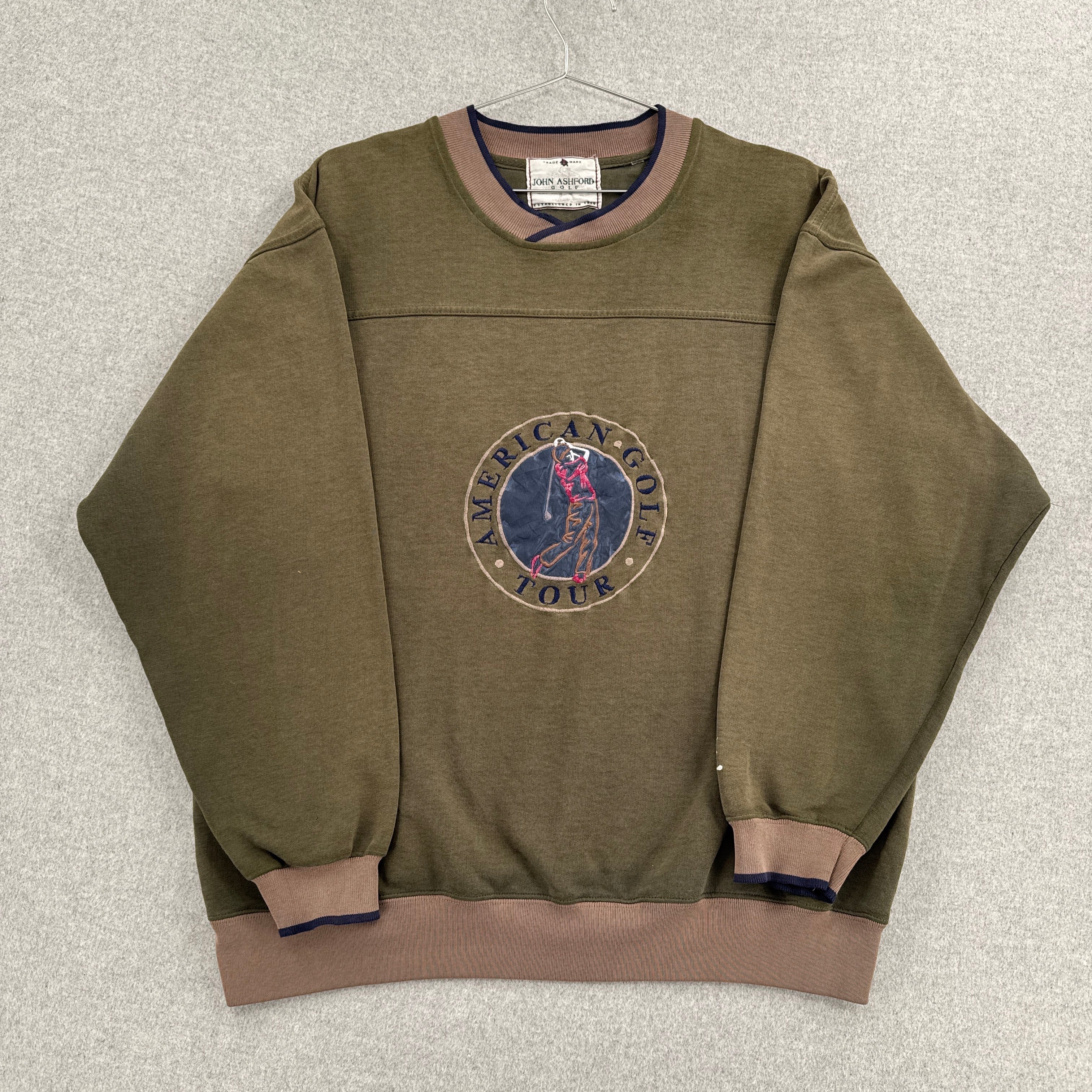 Vintage 90s American Golf Tour Embroidered Crewneck Sweatshirt