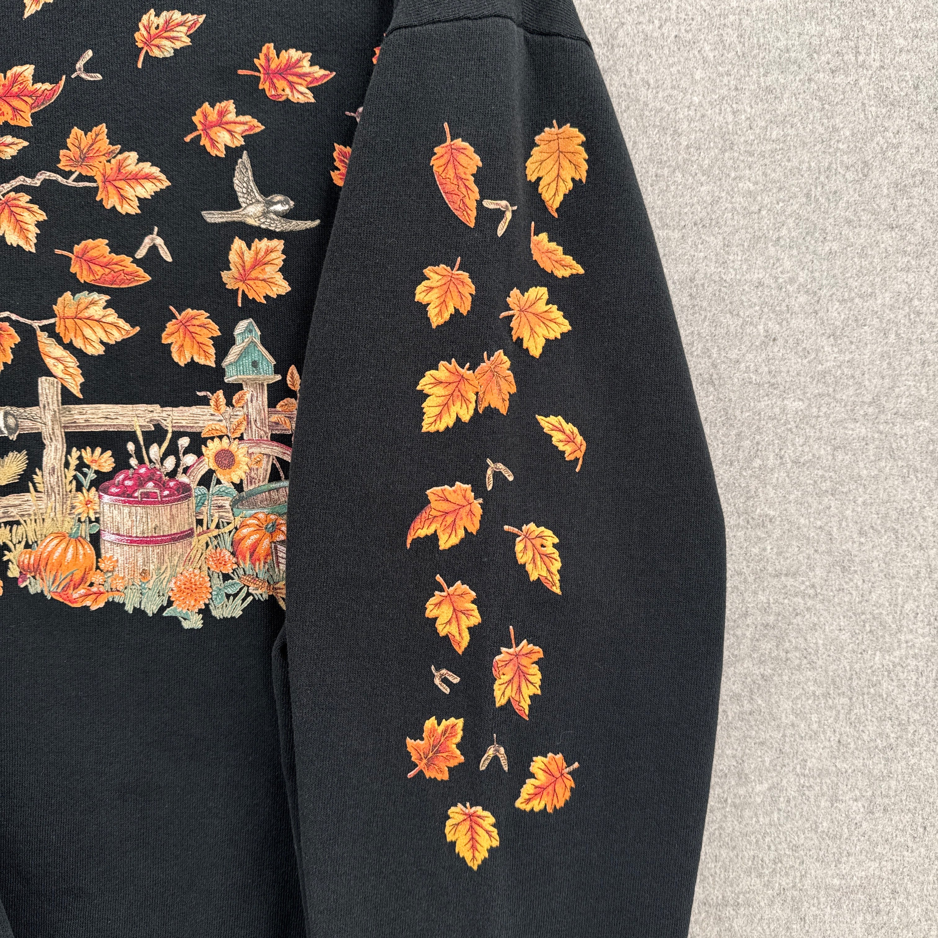 Vintage 90s Fall Autumn Leaves Tree Crewneck Sweatshirt