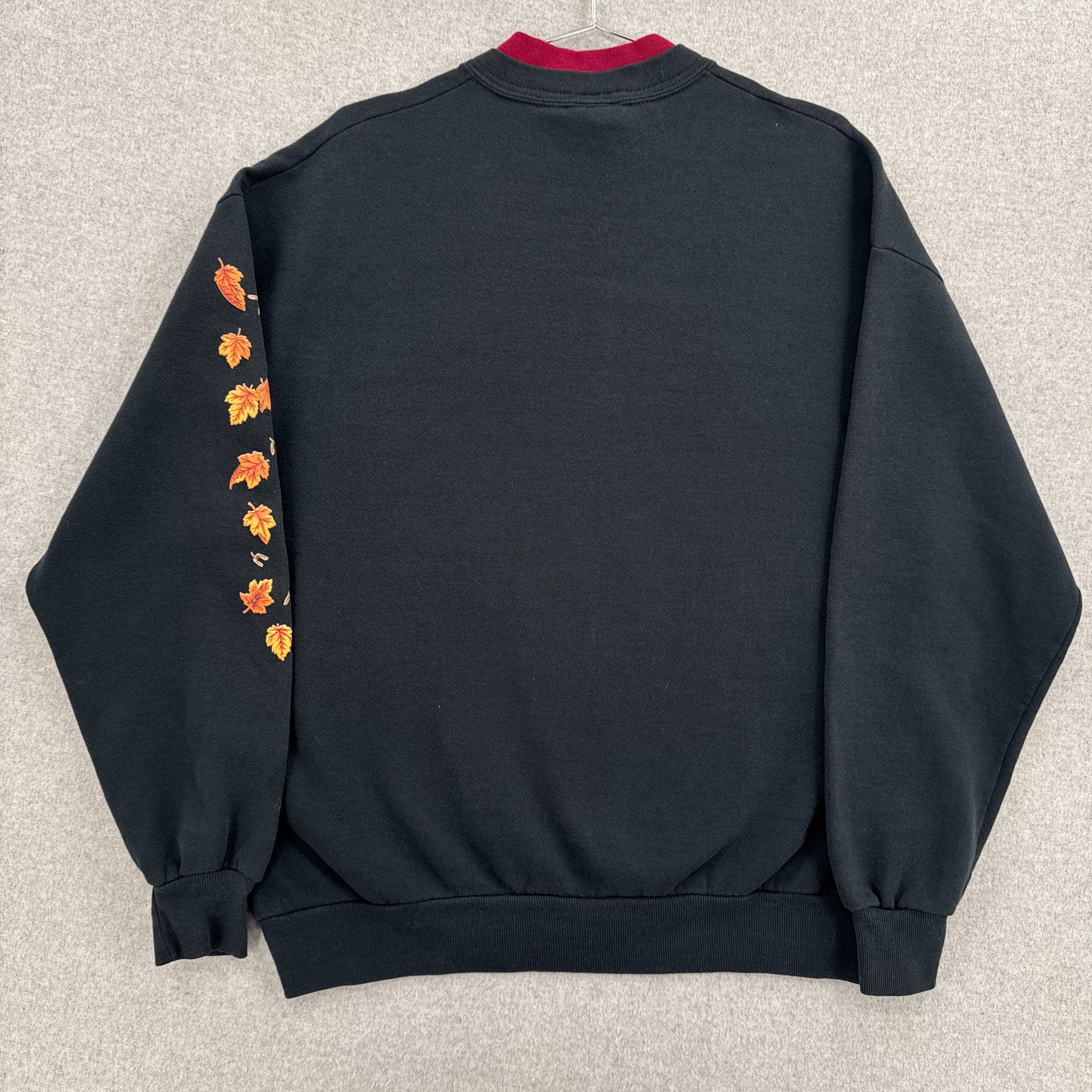 Vintage 90s Fall Autumn Leaves Tree Crewneck Sweatshirt