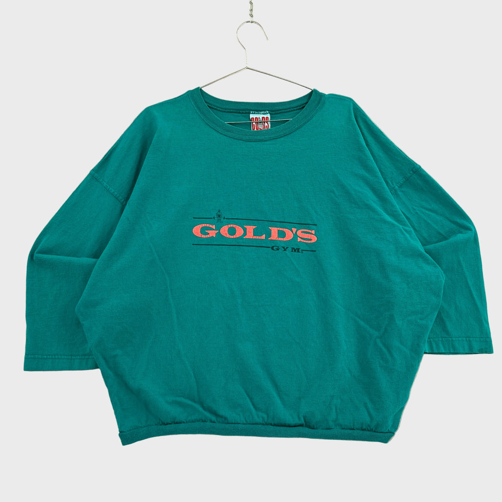 Vintage 90s Gold's Gym Athletic Thin Crewneck Long Sleeve Sweatshirt Shirt