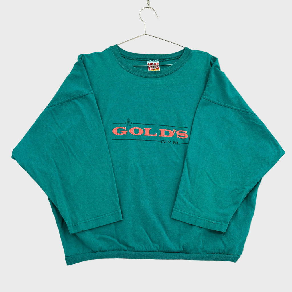 Vintage 90s Gold's Gym Athletic Thin Crewneck Long Sleeve Sweatshirt Shirt