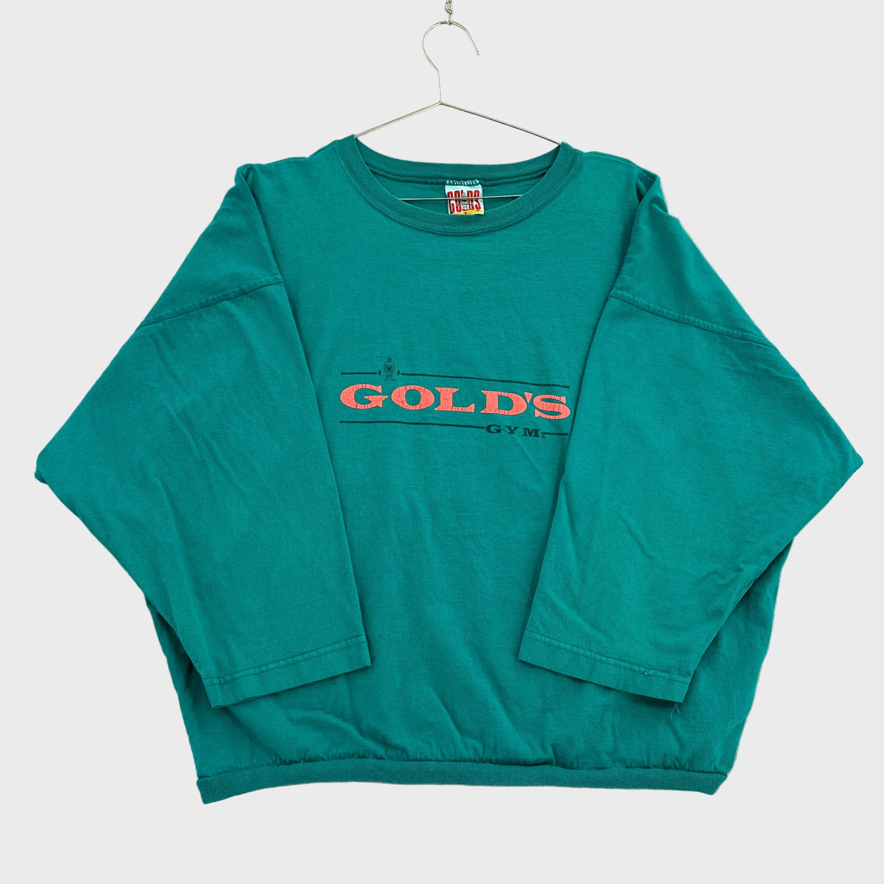 Vintage 90s Gold's Gym Athletic Thin Crewneck Long Sleeve Sweatshirt Shirt