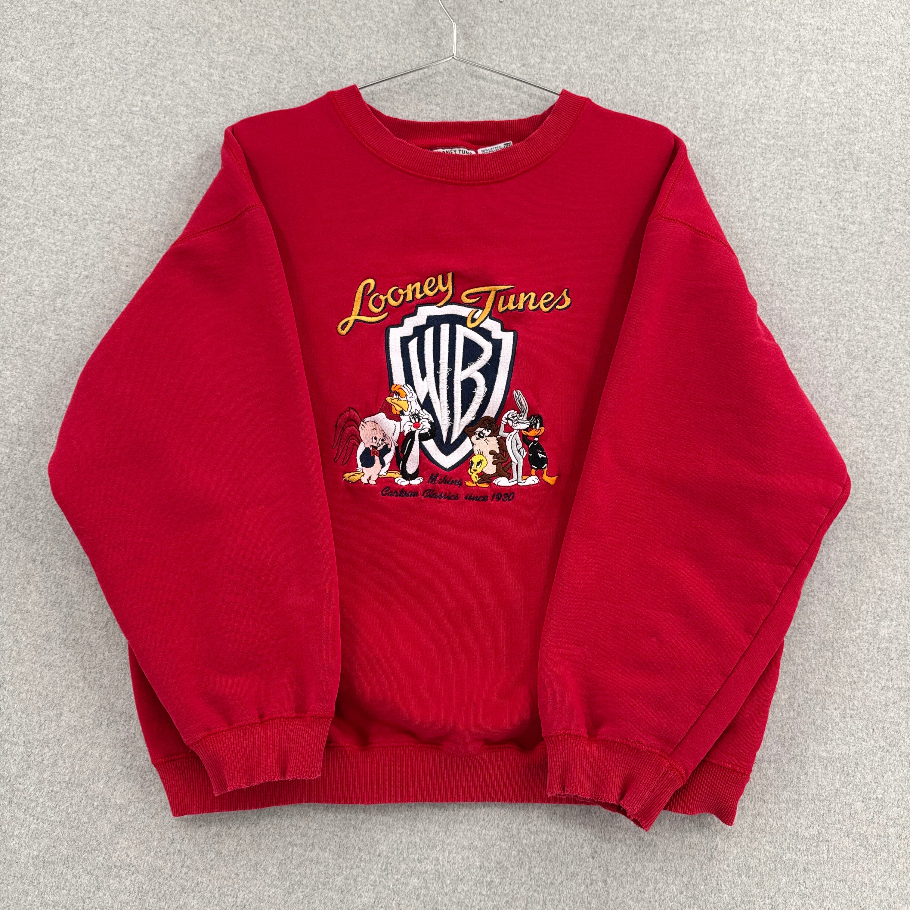 Vintage 90s Looney Tunes Warner Bros Cartoon Crewneck Sweatshirt