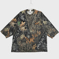 Vintage 90s Mossy Oak Camo Camouflage Cropped Long Sleeve Shirt