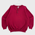 Vintage 90s Tultex Blank Button Crewneck Sweatshirt