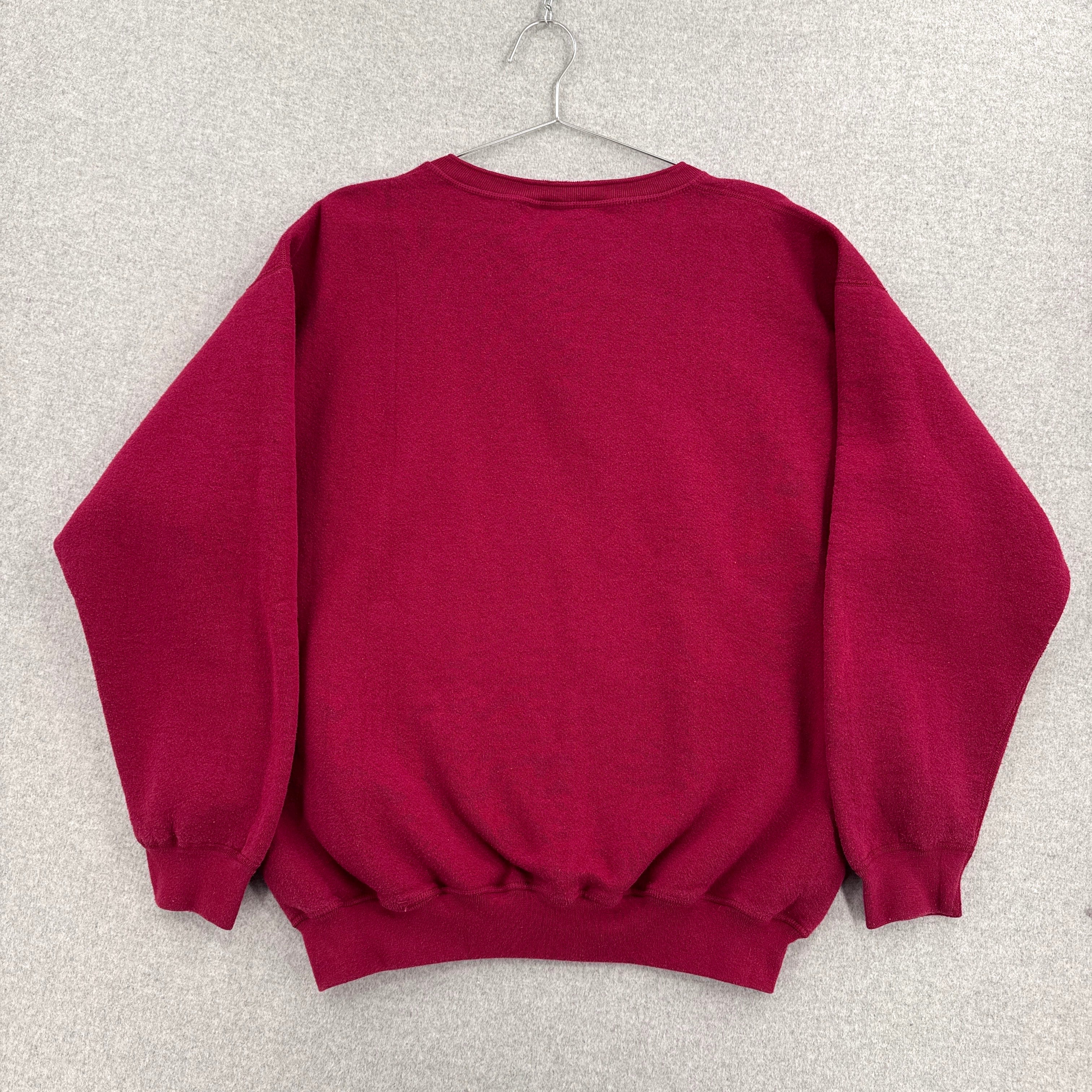Vintage 90s Tultex Blank Button Crewneck Sweatshirt