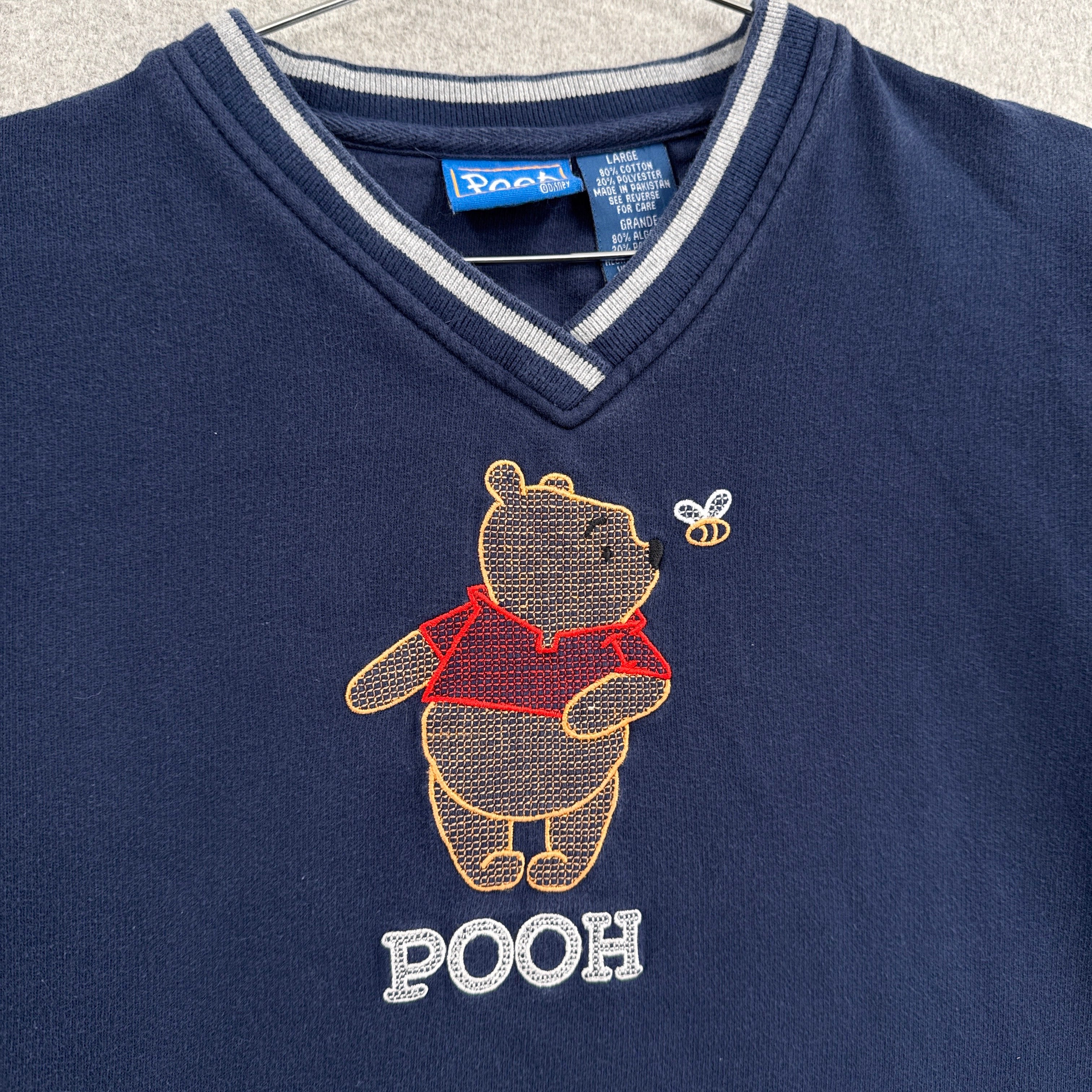 Vintage 90s Winnie the Pooh Embroidered Cartoon Crewneck Sweatshirt