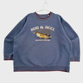 Vintage Bass Fish Fishing Embroidered Crewneck Sweatshirt