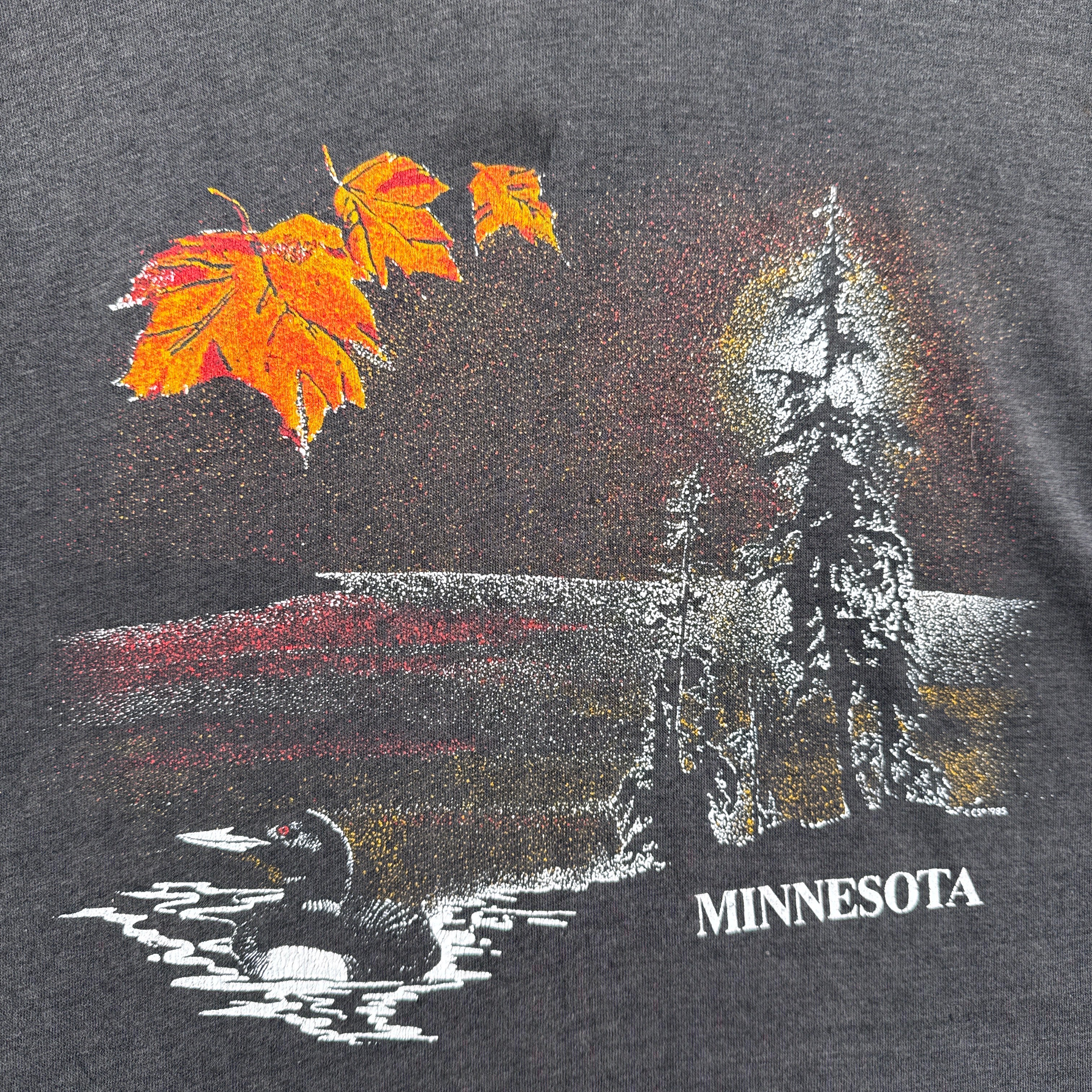 Vintage 1985 Minnesota Lake Loon Graphic Tee 