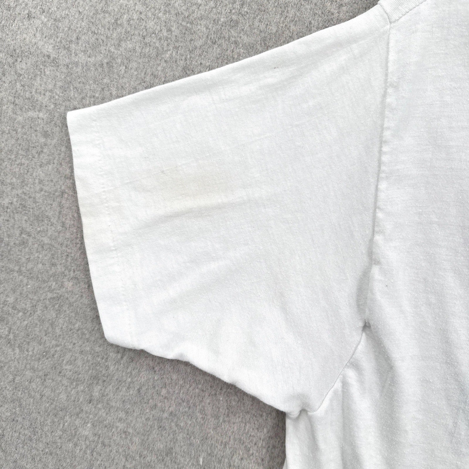 White fabric on a gray background