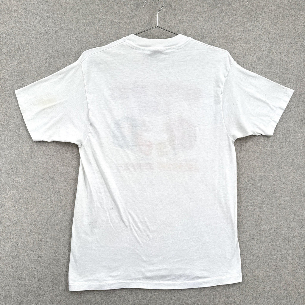 White t-shirt on a gray background