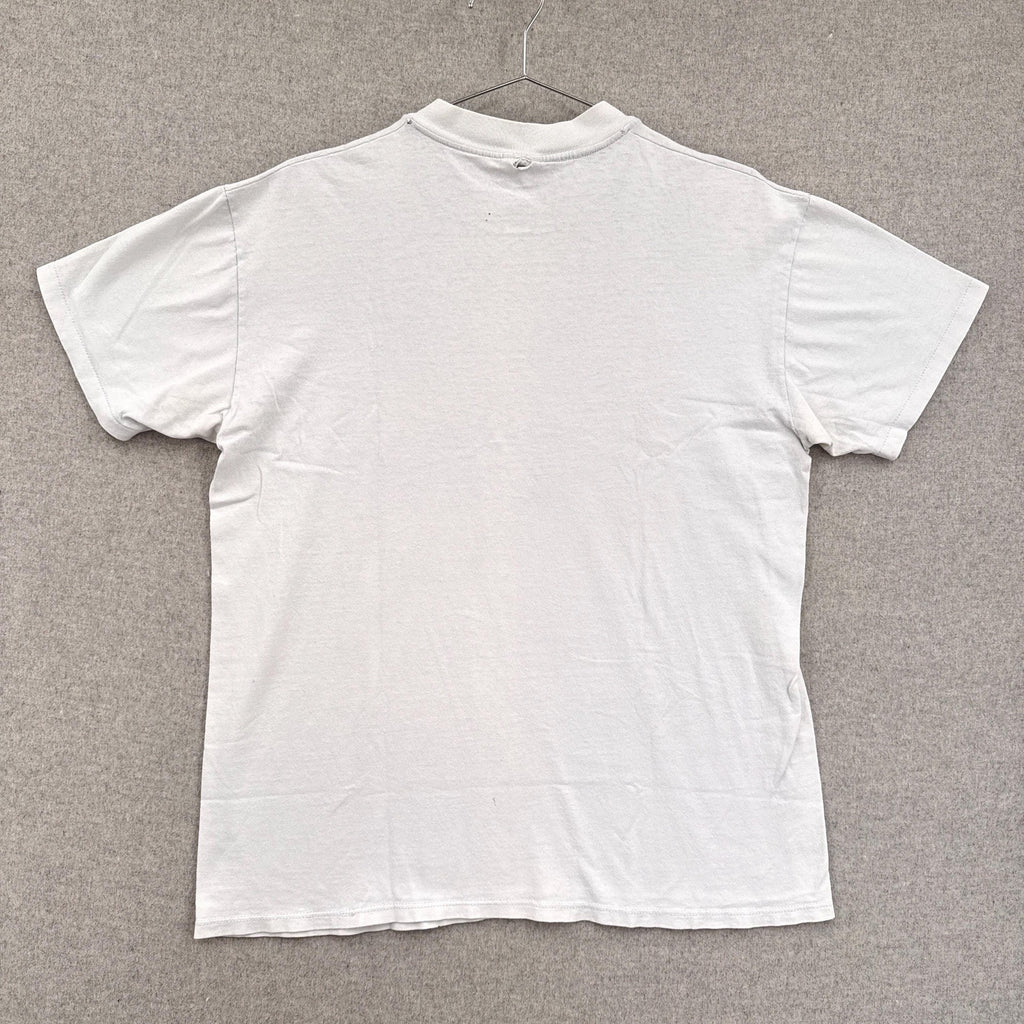 White t-shirt on a gray background