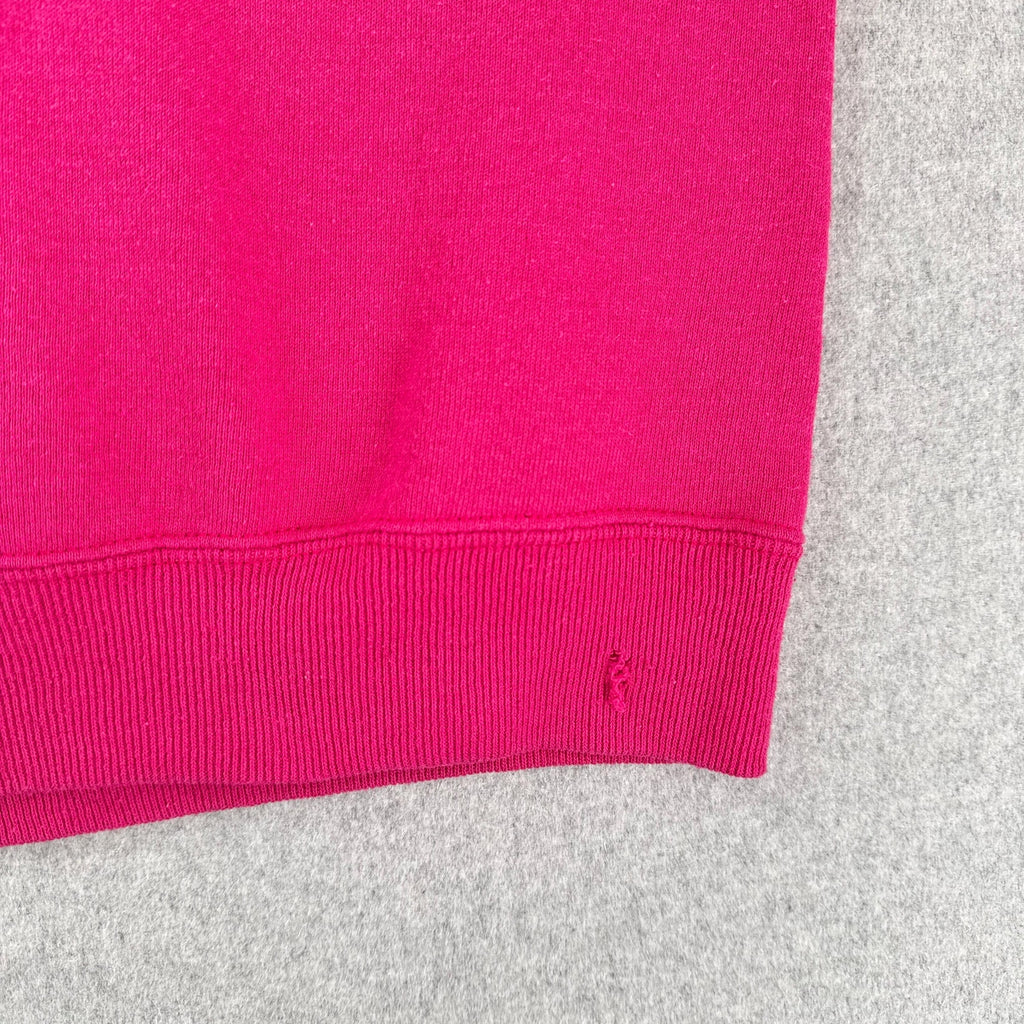 close up of rip on bottom hem