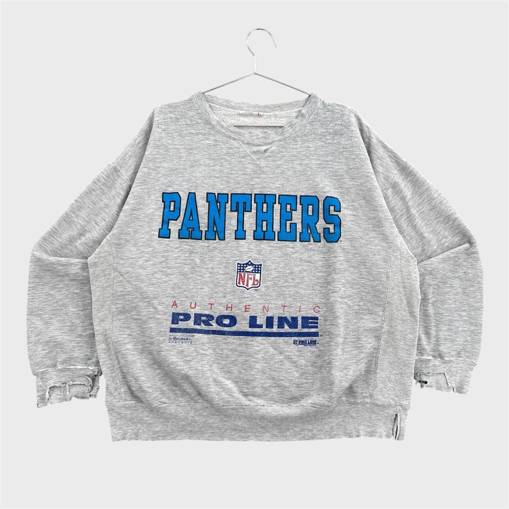 Vintage 1993 Carolina Panthers Distressed Thrashed NFL Crewneck Sweatshirt