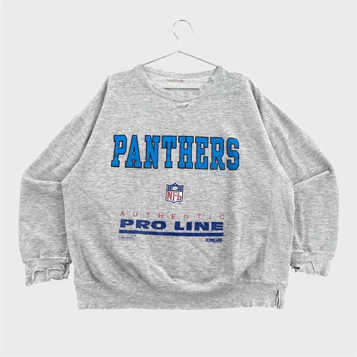 Vintage 1993 Carolina Panthers Distressed Thrashed NFL Crewneck Sweatshirt