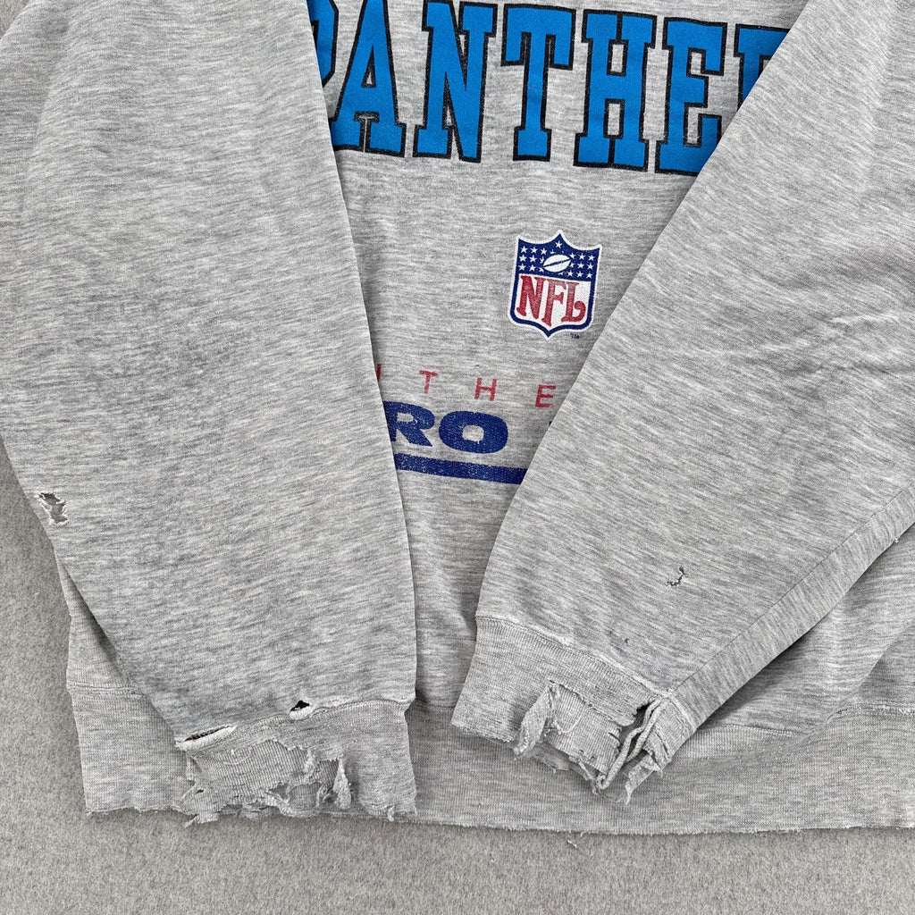 Vintage 1993 Carolina Panthers Distressed Thrashed NFL Crewneck Sweatshirt