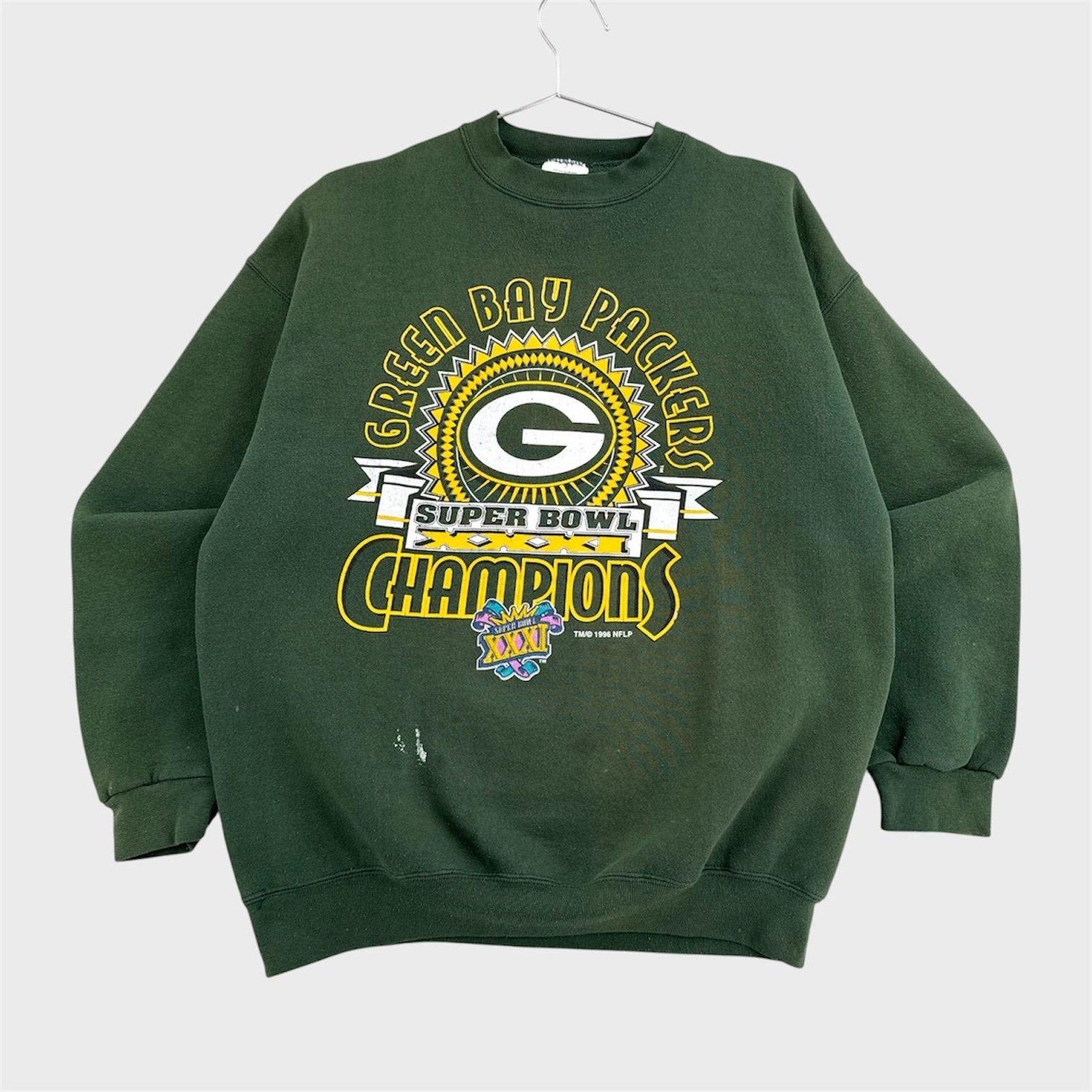 Vintage 1996 Green Bay Packers NFL Super Bowl Crewneck Sweatshirt