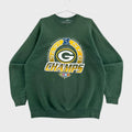 Vintage 1997 Green Bay Packers NFL American Football Super Bowl Crewneck Sweatshirt - L/XL