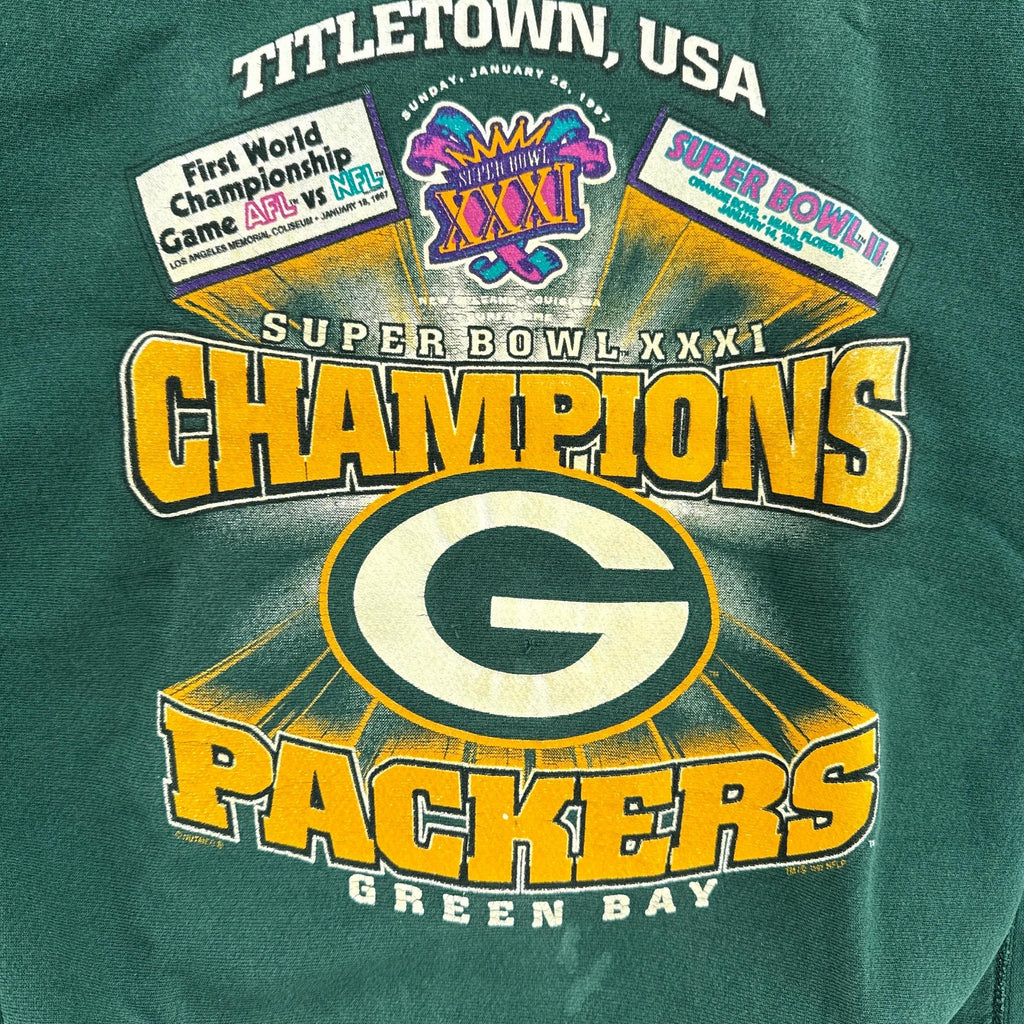 Vintage 1997 Green Bay Packers NFL Super Bowl Crewneck Sweatshirt