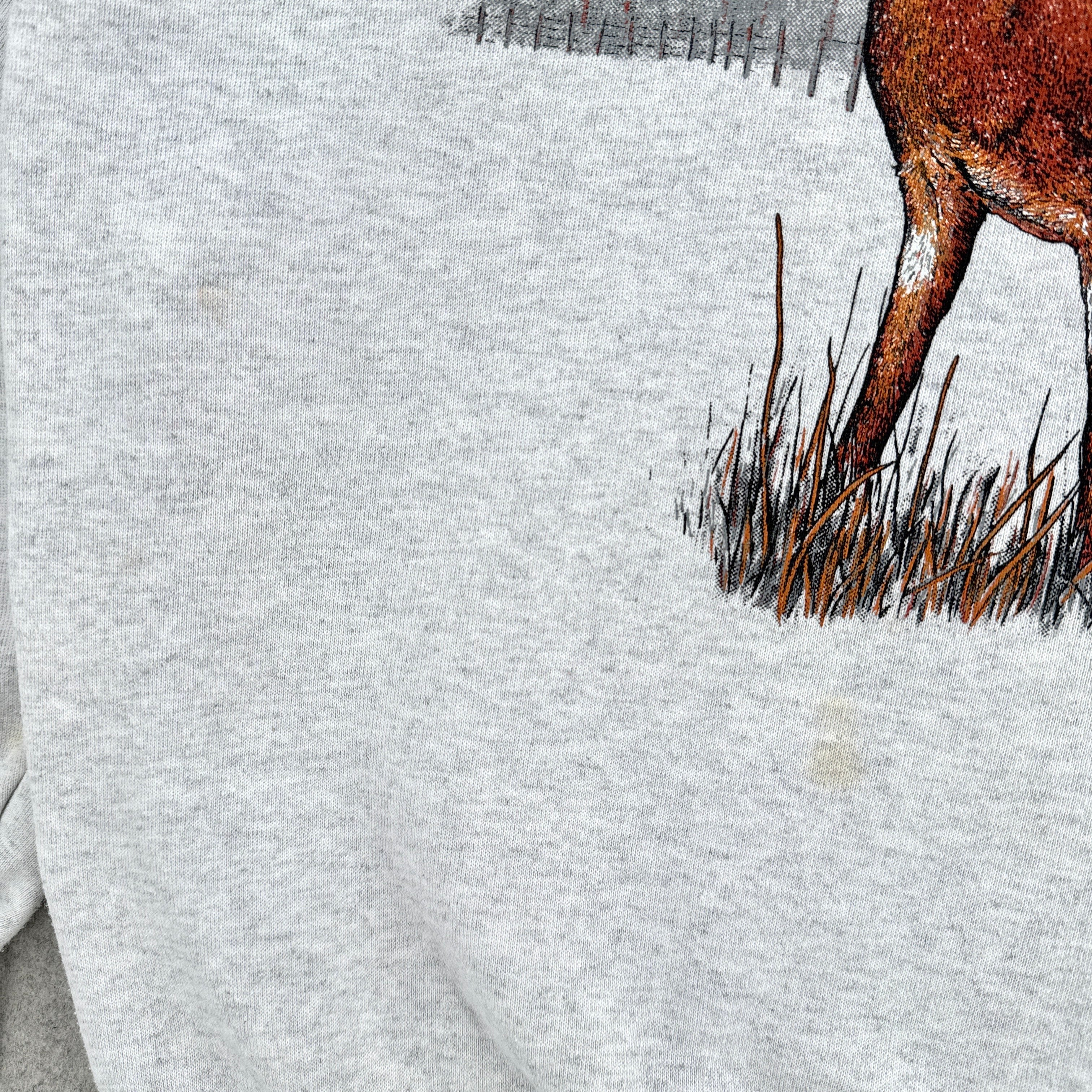 Vintage '88 Deer Nature Wildlife Crewneck Sweatshirt