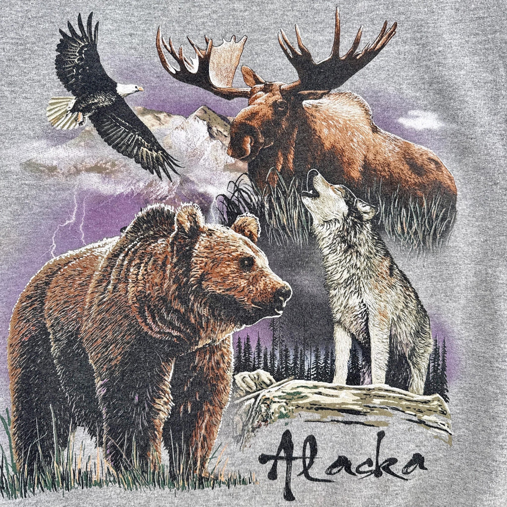Vintage 90s Alaska Animal Wildlife Nature Crewneck Sweatshirt