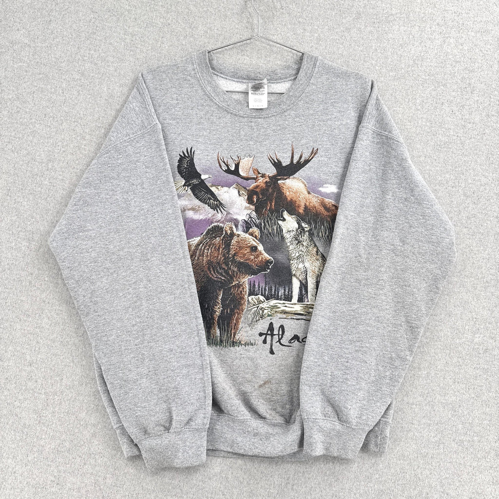 Vintage 90s Alaska Animal Wildlife Nature Crewneck Sweatshirt