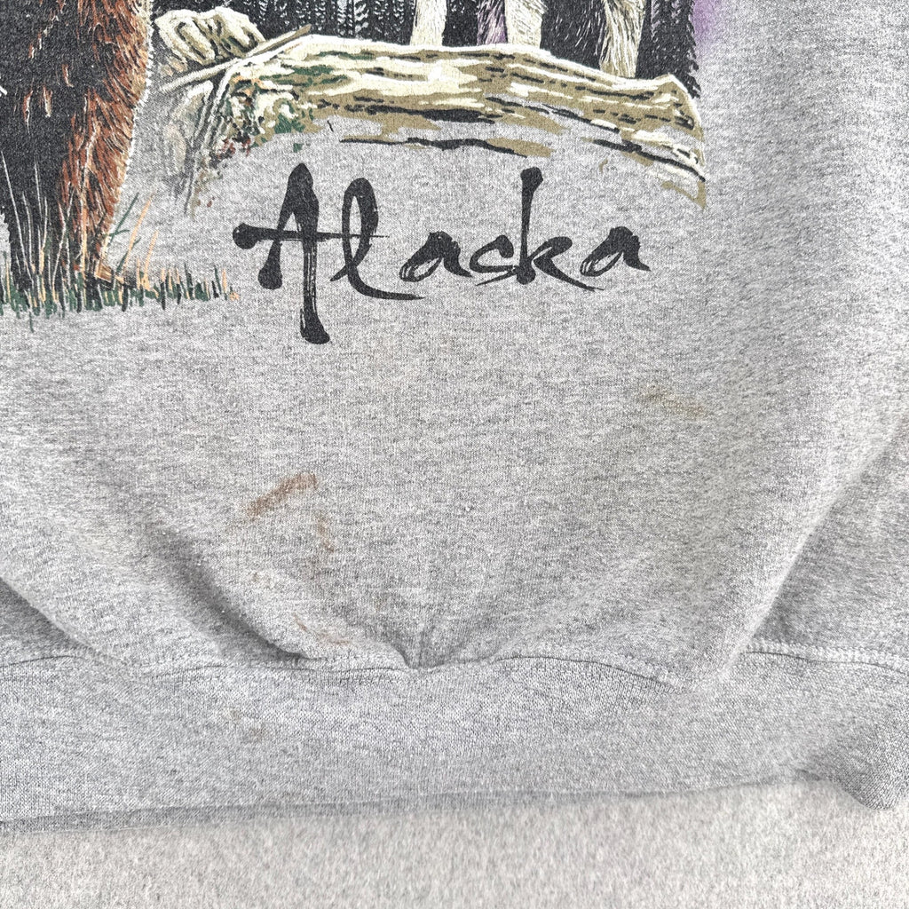 Vintage 90s Alaska Animal Wildlife Nature Crewneck Sweatshirt