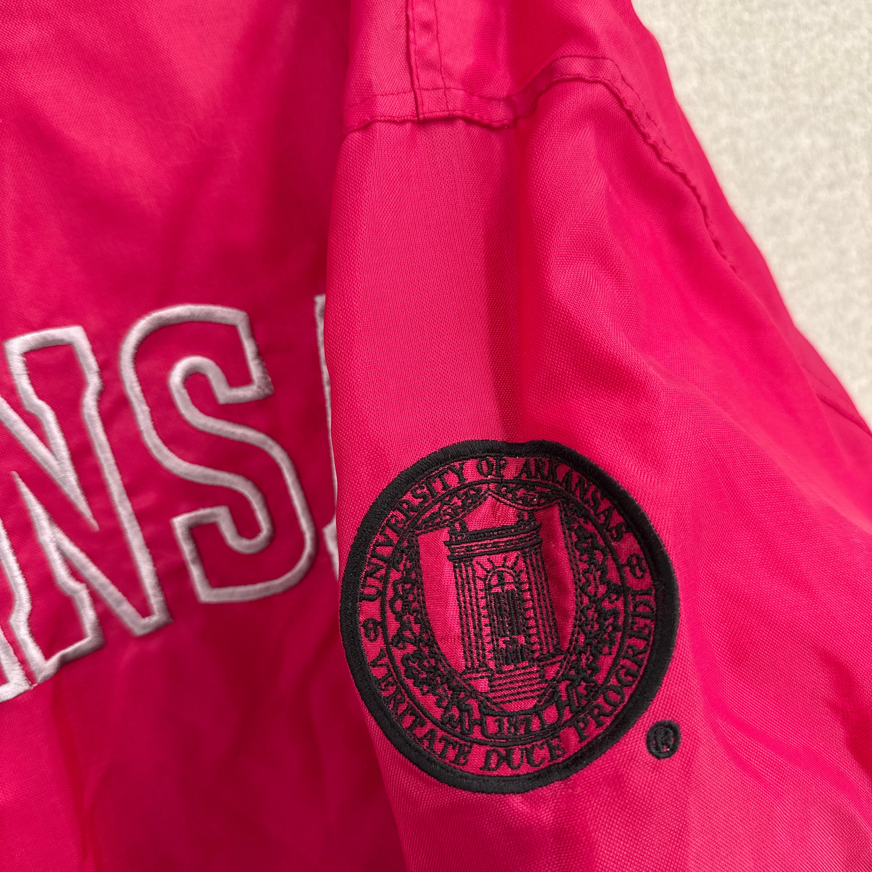 Vintage 90s Arkansas University Pullover Windbreaker Jacket