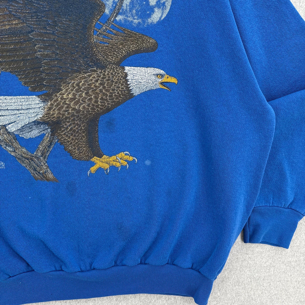 Vintage 90s Bald Eagle Bird Nature Wildlife Crewneck Sweatshirt