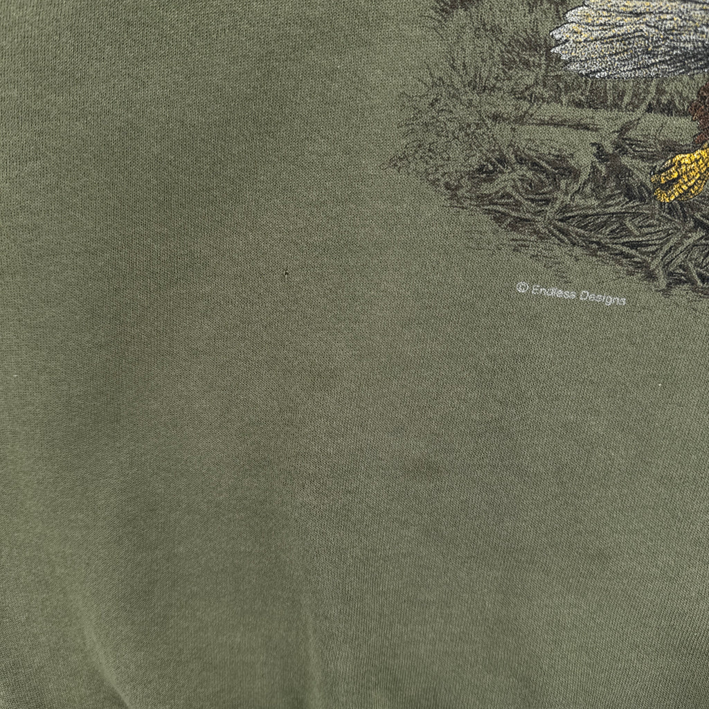 Vintage 90s Bald Eagle Embroidered Crewneck Sweatshirt