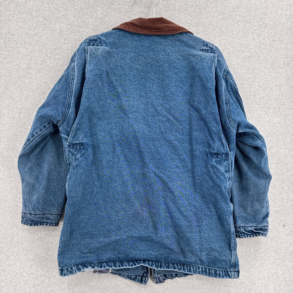 Vintage 90s Barn Jacket Chore Coat St John's Bay Plaid Lined - S