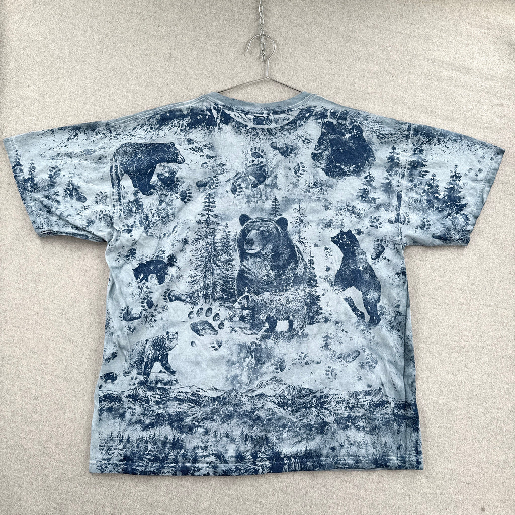 Vintage 90s Bear Woods Tie Dye Graphic Tee 